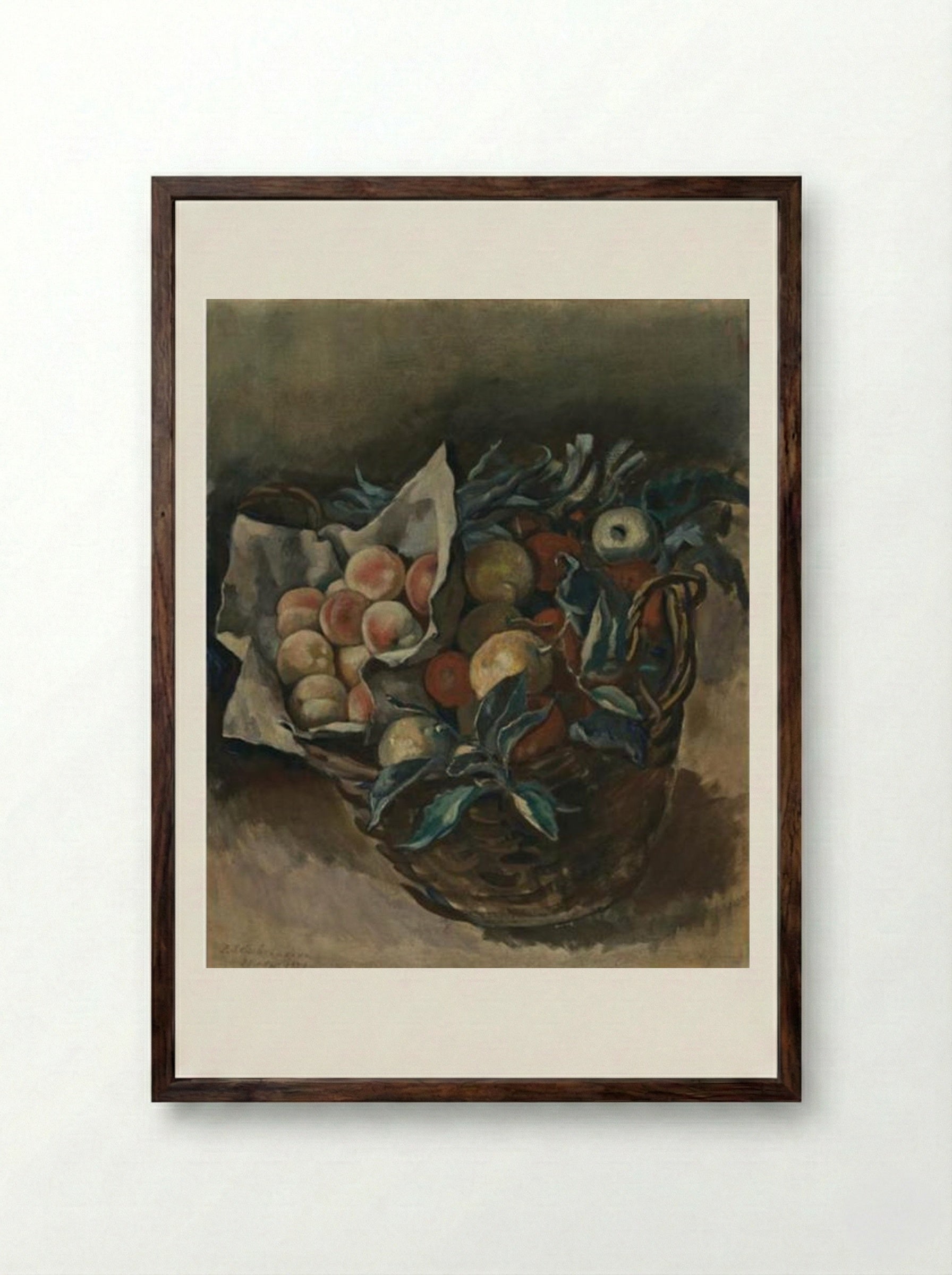 Fruit Piece - Zinaida Serebriakova - Framed Print Dark Wood