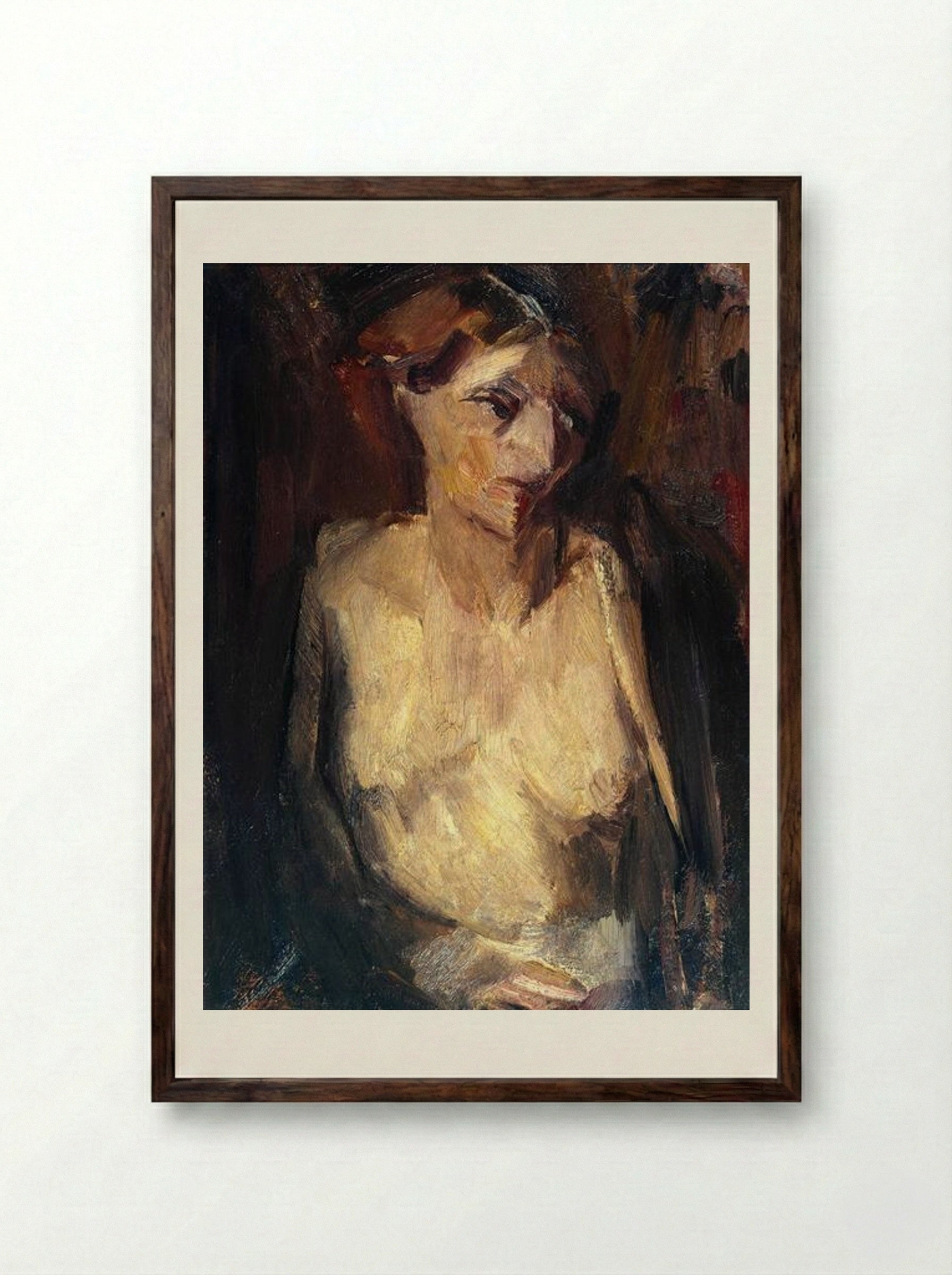 Lilian - David Bomberg - Framed Print Dark Wood