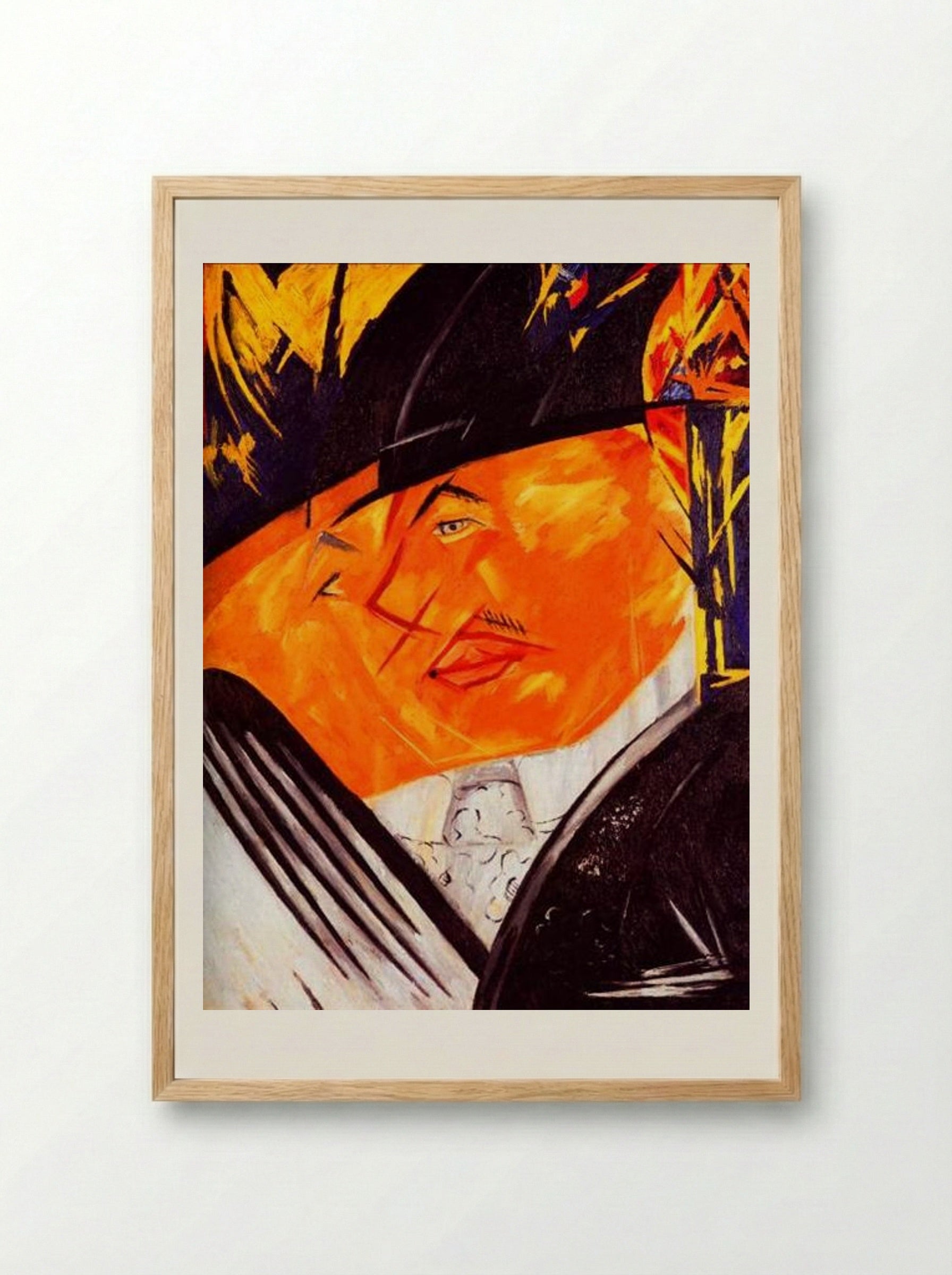 Portrait of Mikhail Larionov - Natalia Goncharova - Framed Print Wood