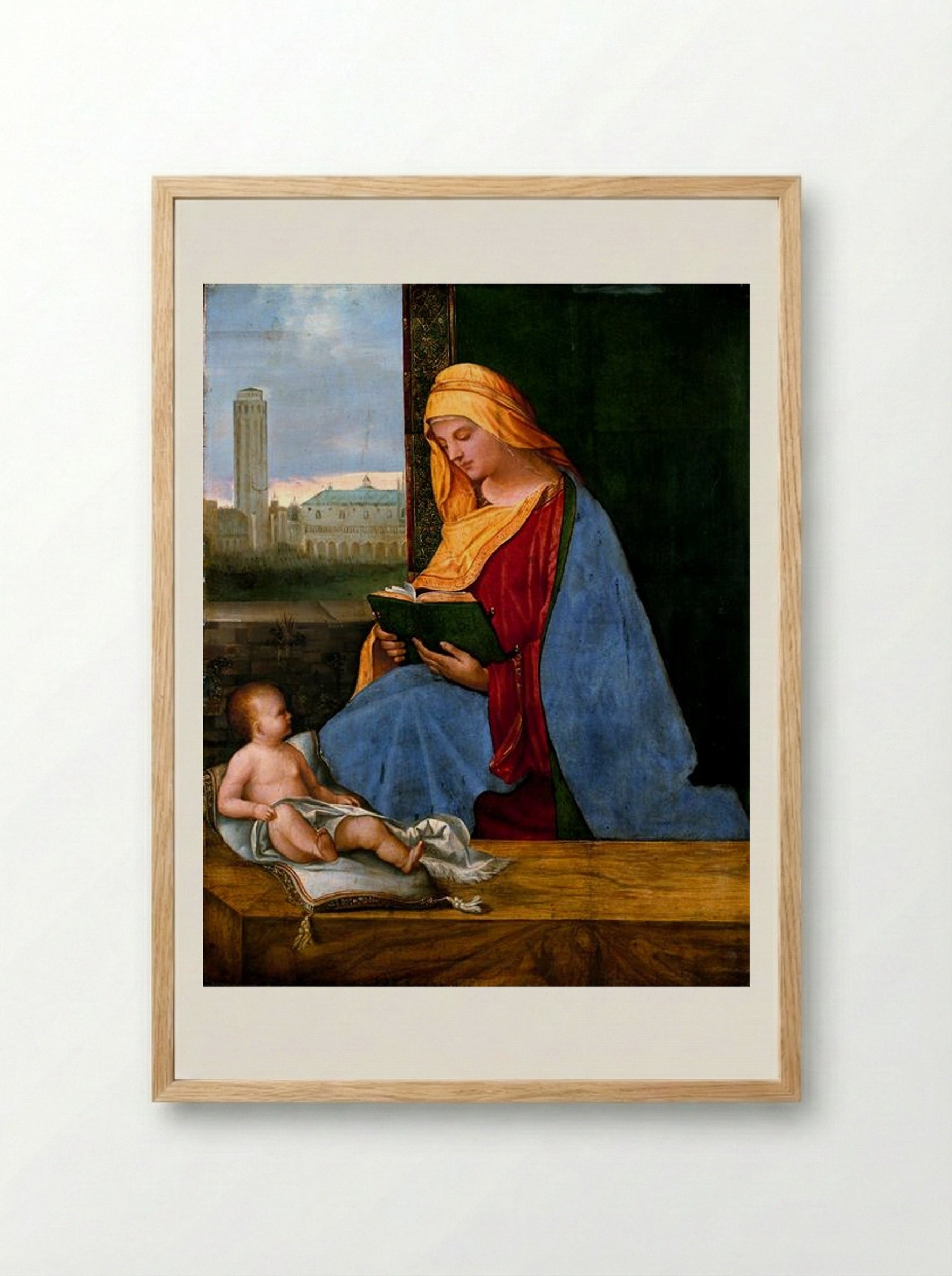 Virgin and Child (The Tallard Madonna) - Giorgione - Framed Print Wood