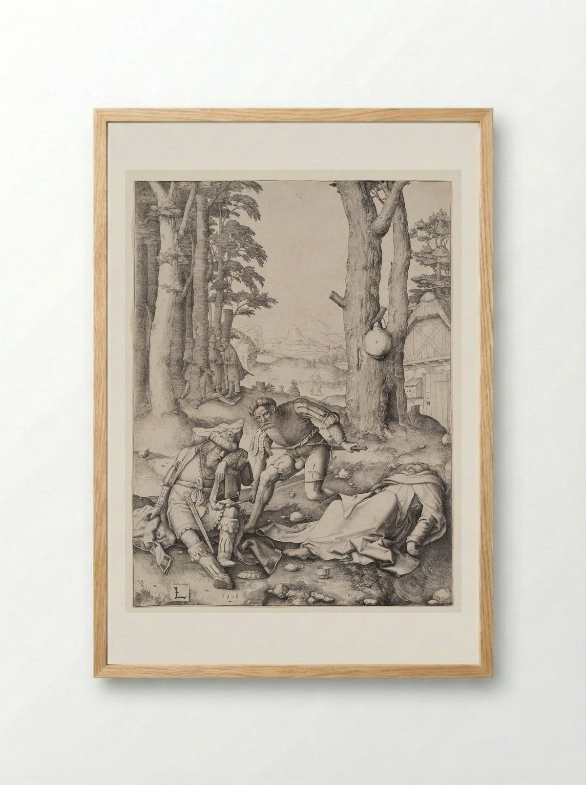 Mahomet and the Monk Sergius - Lucas van Leyden - Framed Print Wood