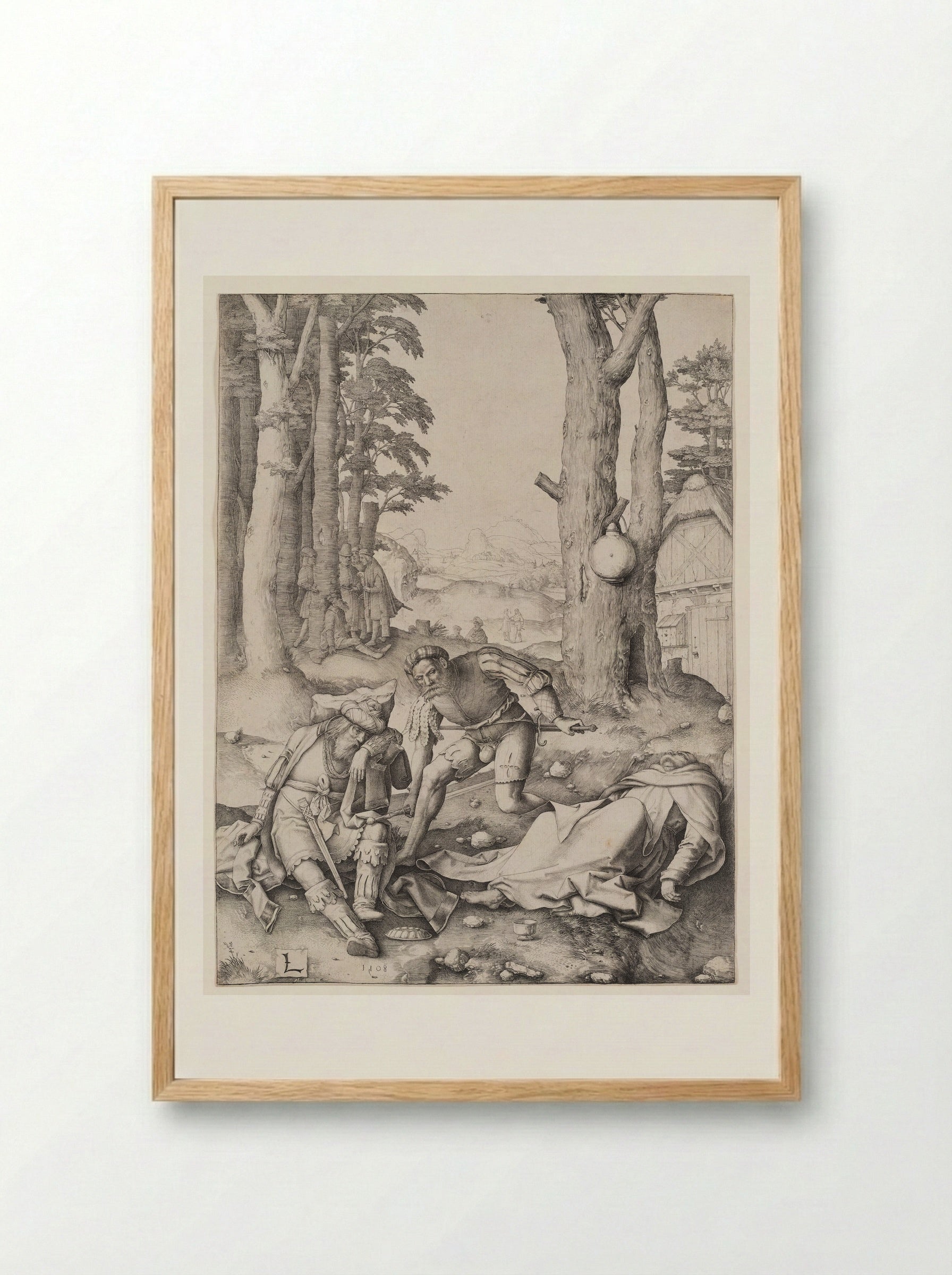 Mahomet and the Monk Sergius - Lucas van Leyden - Framed Print Wood