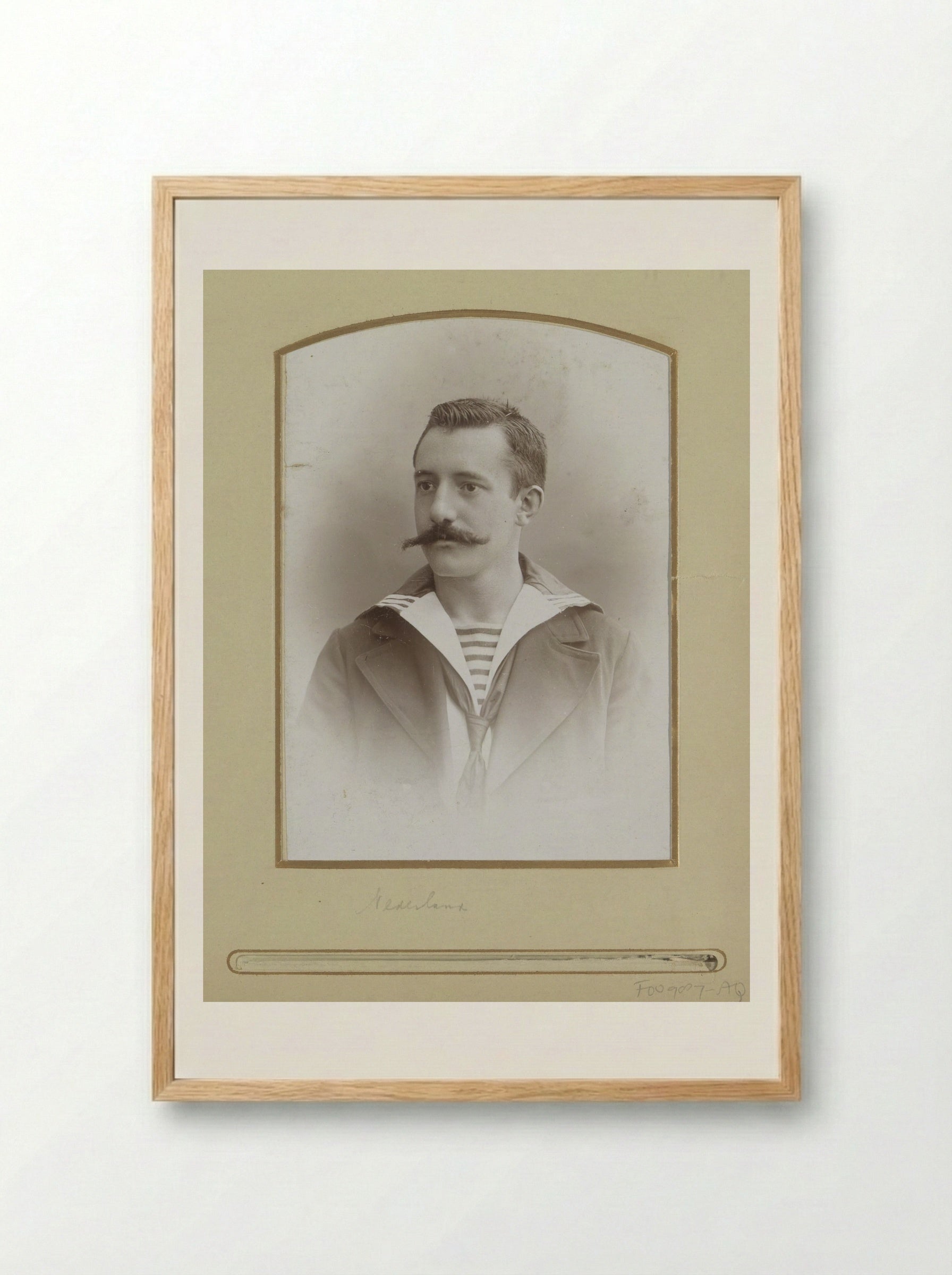 Portrait of a Dutch Sailor - Machiel Hendricus Laddé - Framed Print Wood