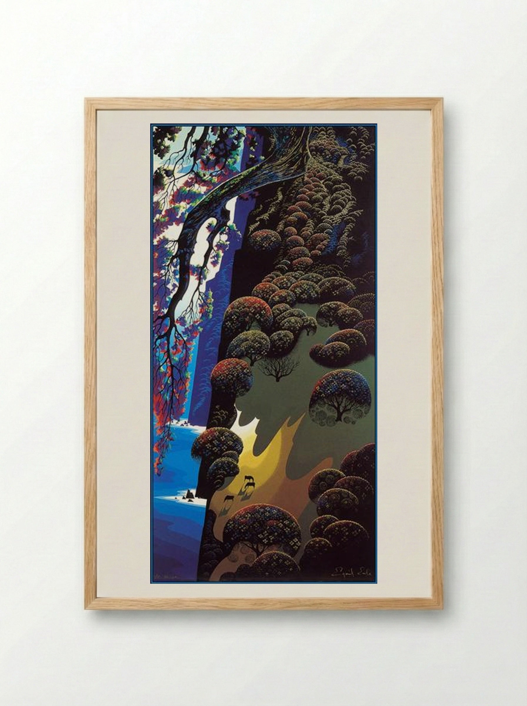 Enchanted Coast - Eyvind Earle - Framed Print Wood