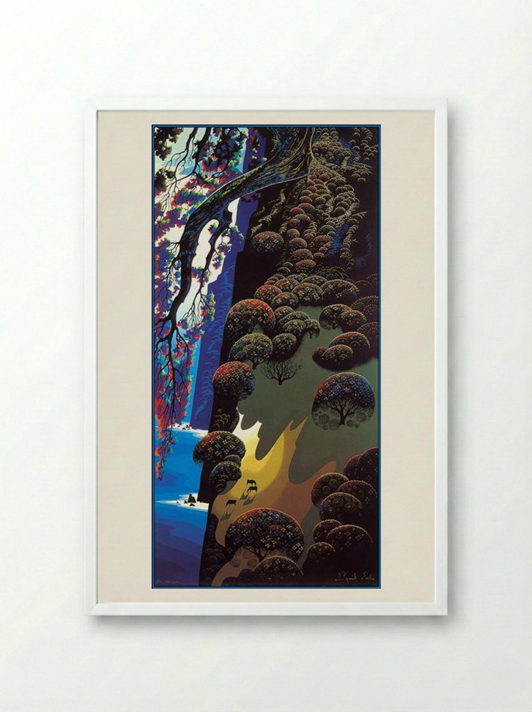 Enchanted Coast - Eyvind Earle - Framed Print White