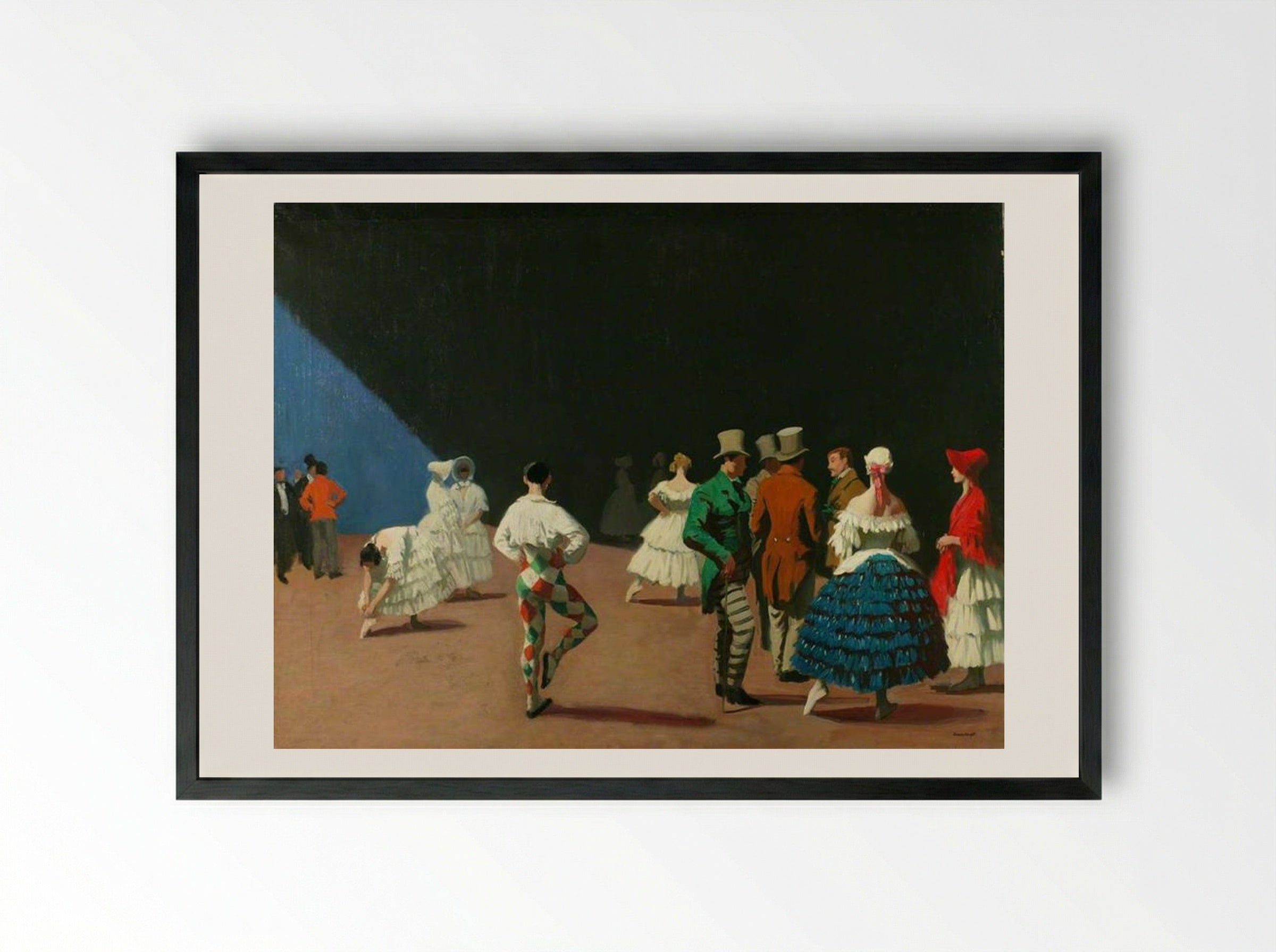 Carnaval - Dame Laura Knight - Framed Print Black
