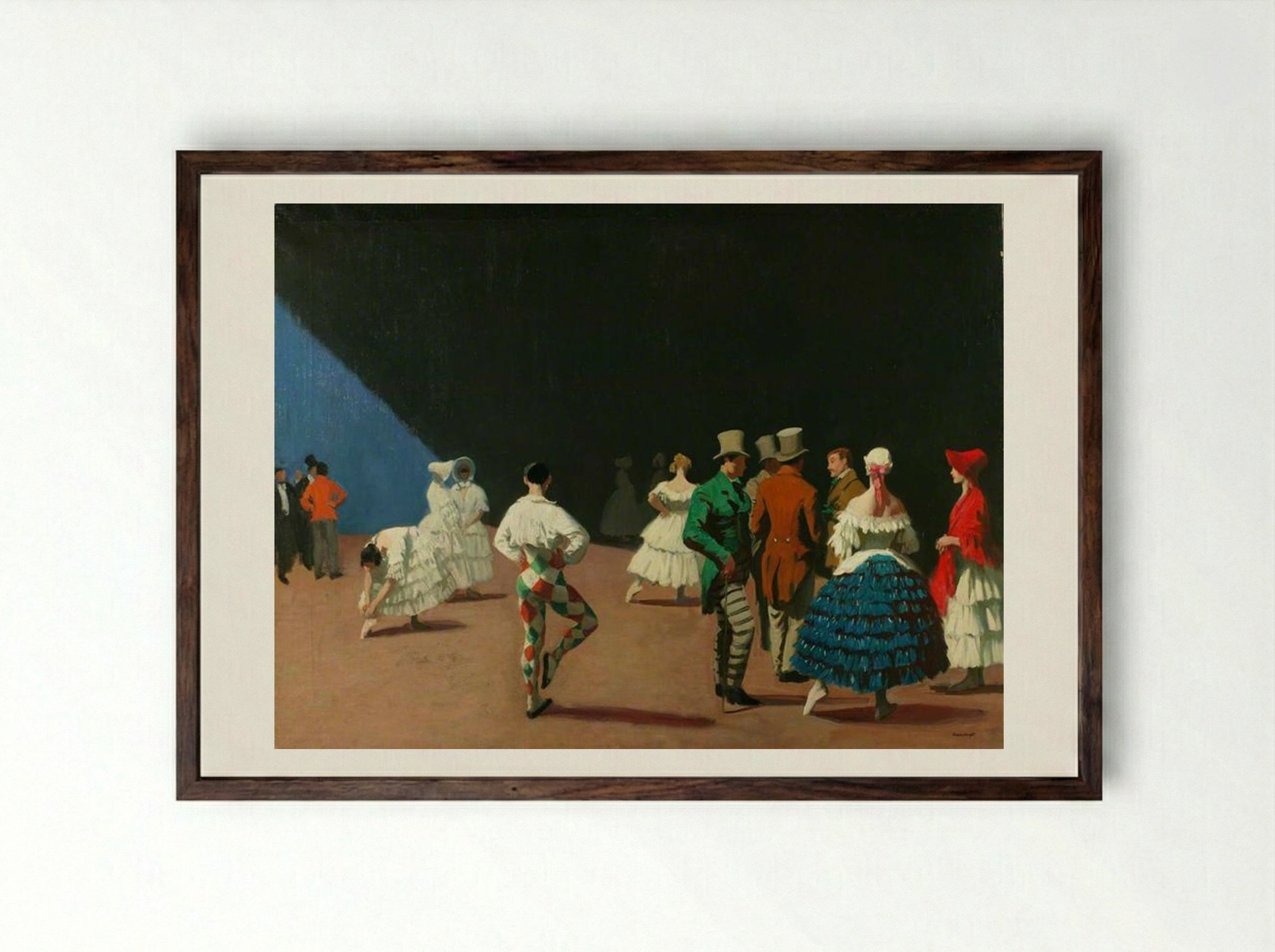 Carnaval - Dame Laura Knight - Framed Print Dark Wood