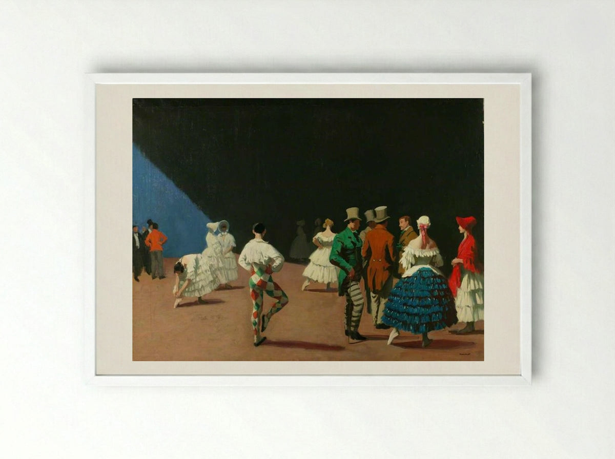 Carnaval - Dame Laura Knight - Framed Print White