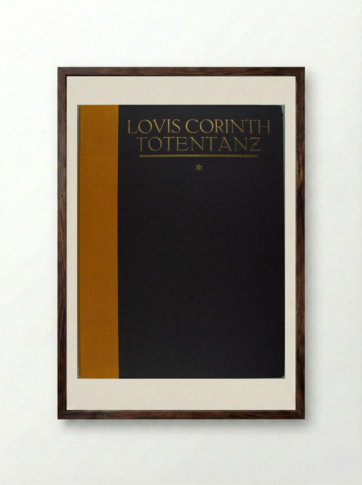 Totentanz (Dance of Death) Portfolio Cover - Lovis Corinth - Framed Print Dark Wood