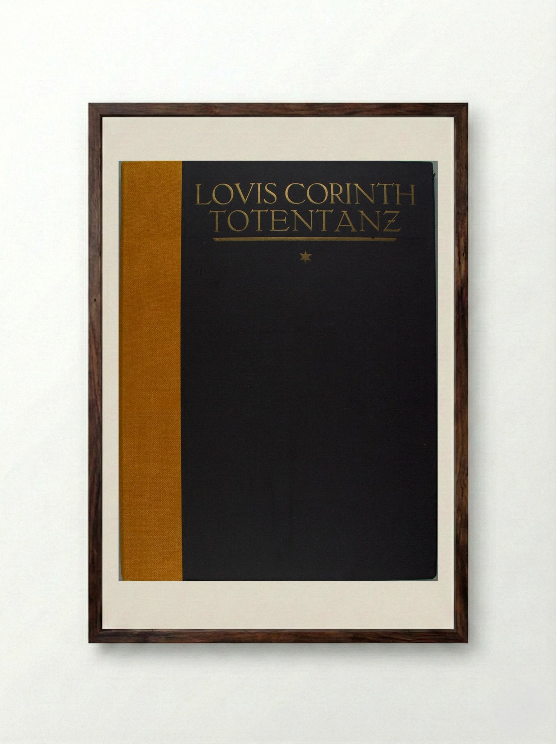 Totentanz (Dance of Death) Portfolio Cover - Lovis Corinth - Framed Print Dark Wood