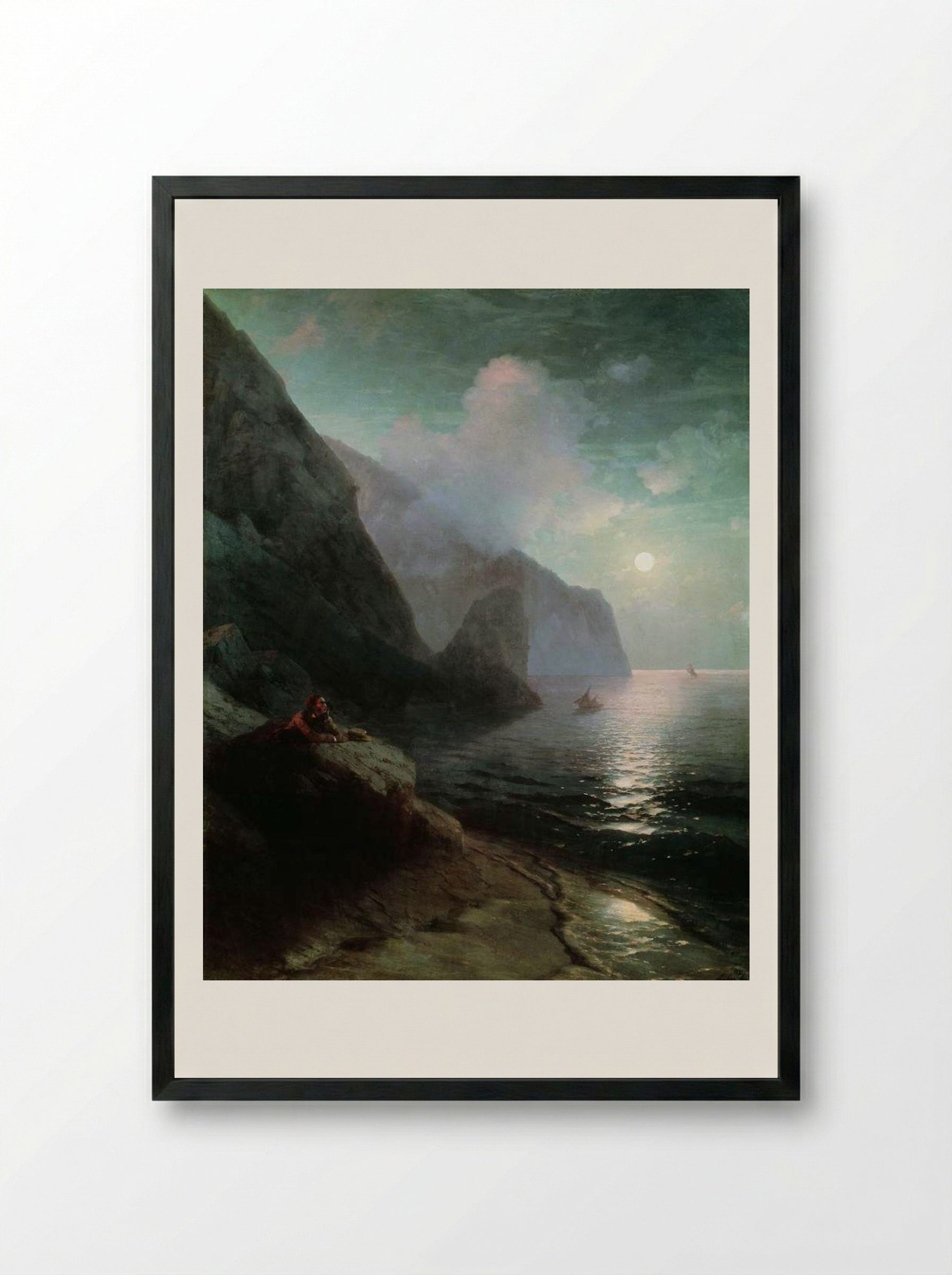 Gurzuf - Ivan Aivazovsky - Framed Print Black