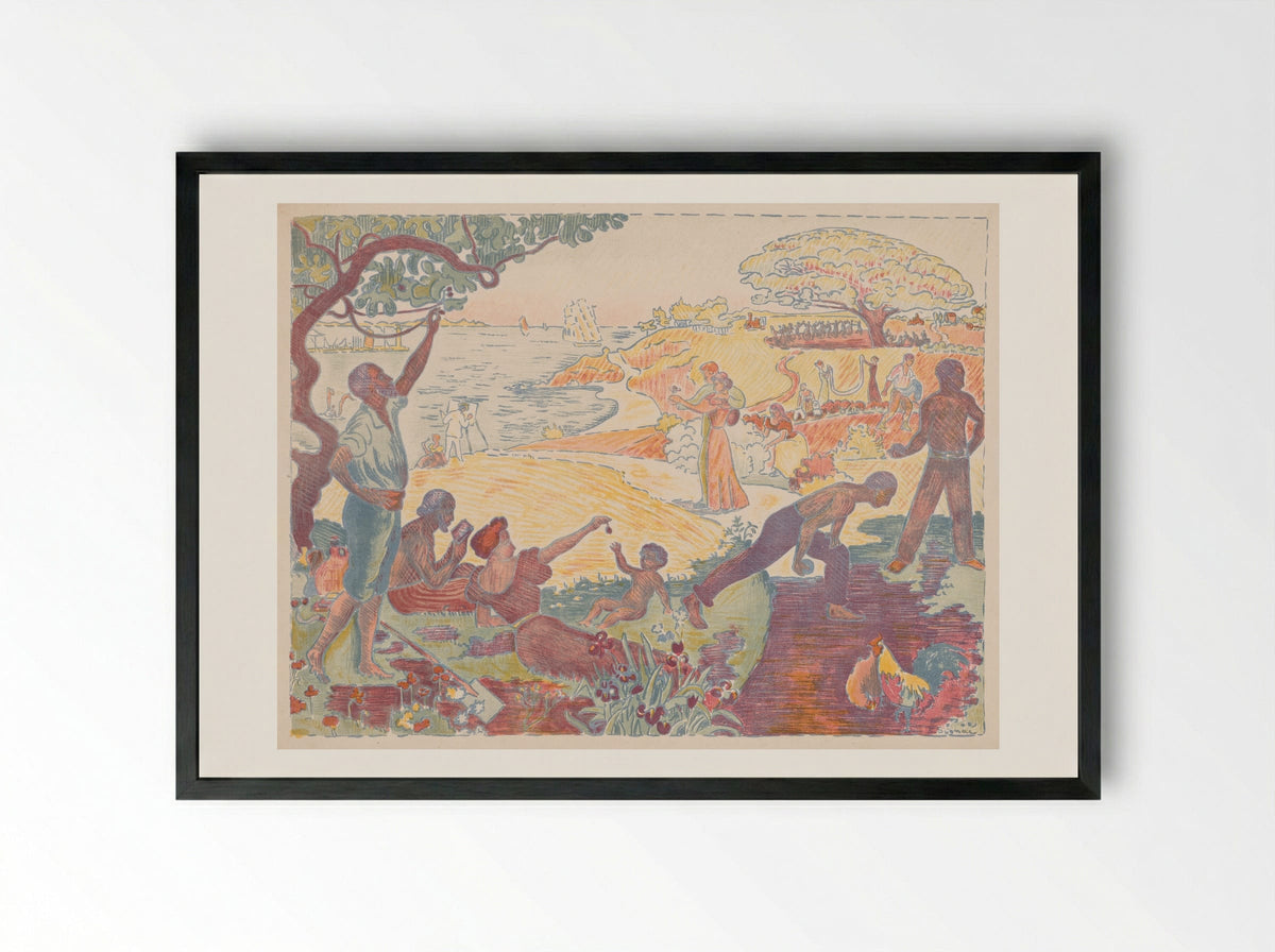 In the Time of Harmony - Paul Signac - Framed Print Black