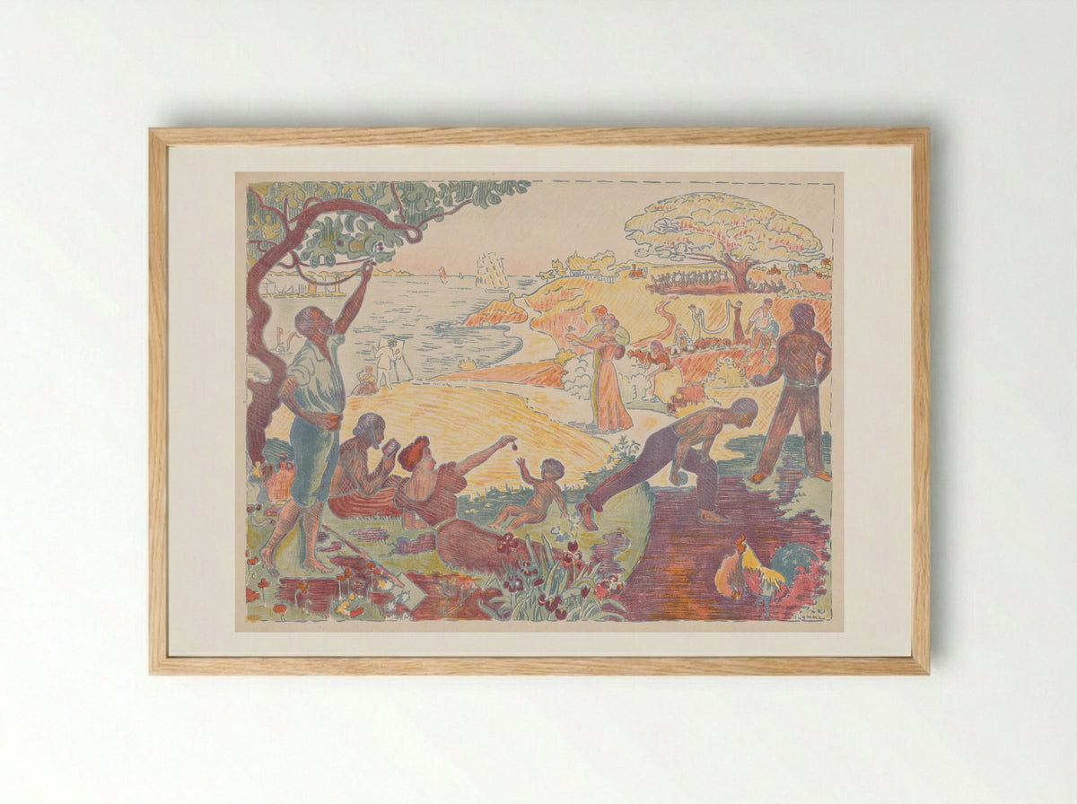 In the Time of Harmony - Paul Signac - Framed Print Wood