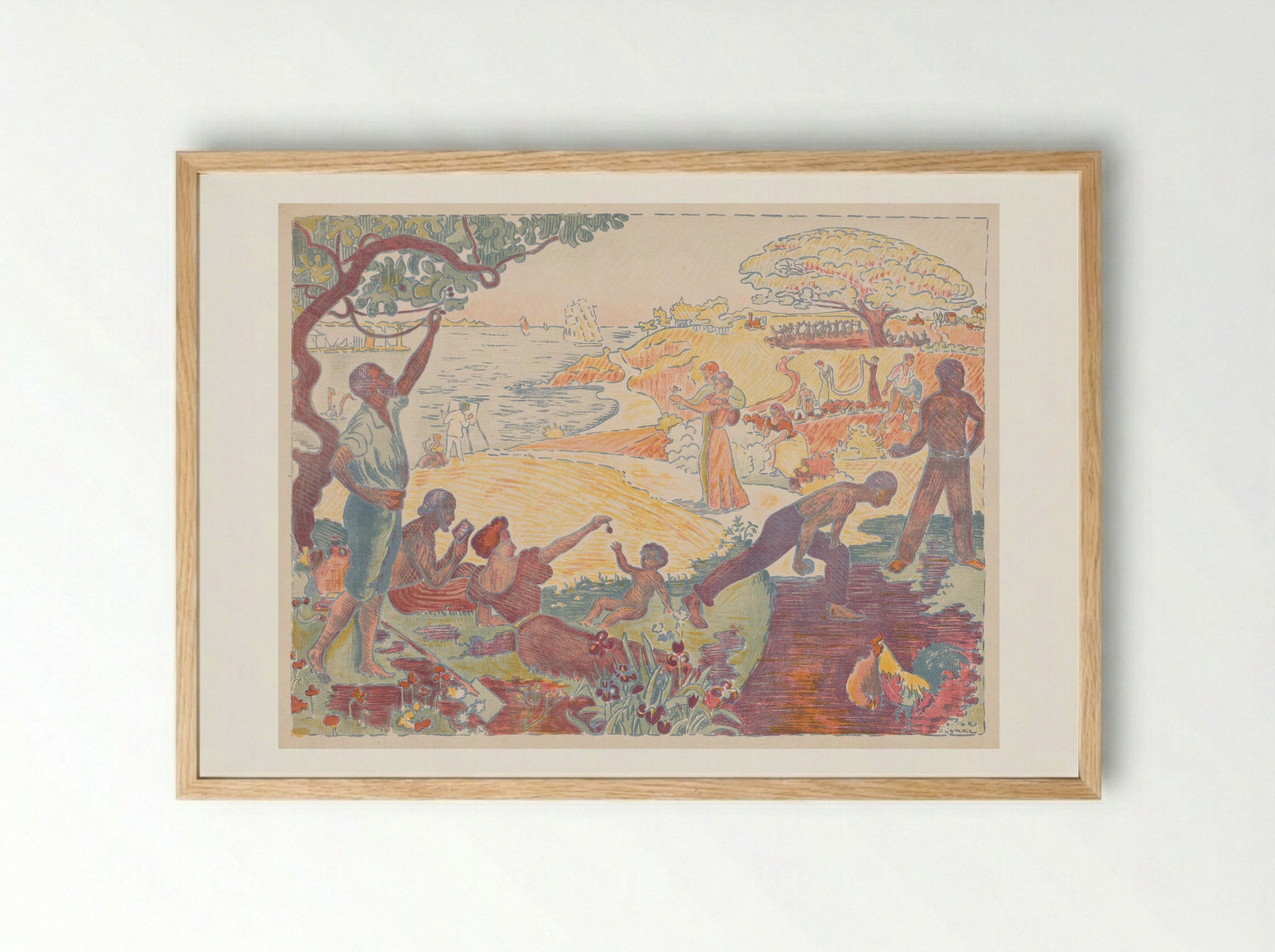 In the Time of Harmony - Paul Signac - Framed Print Wood