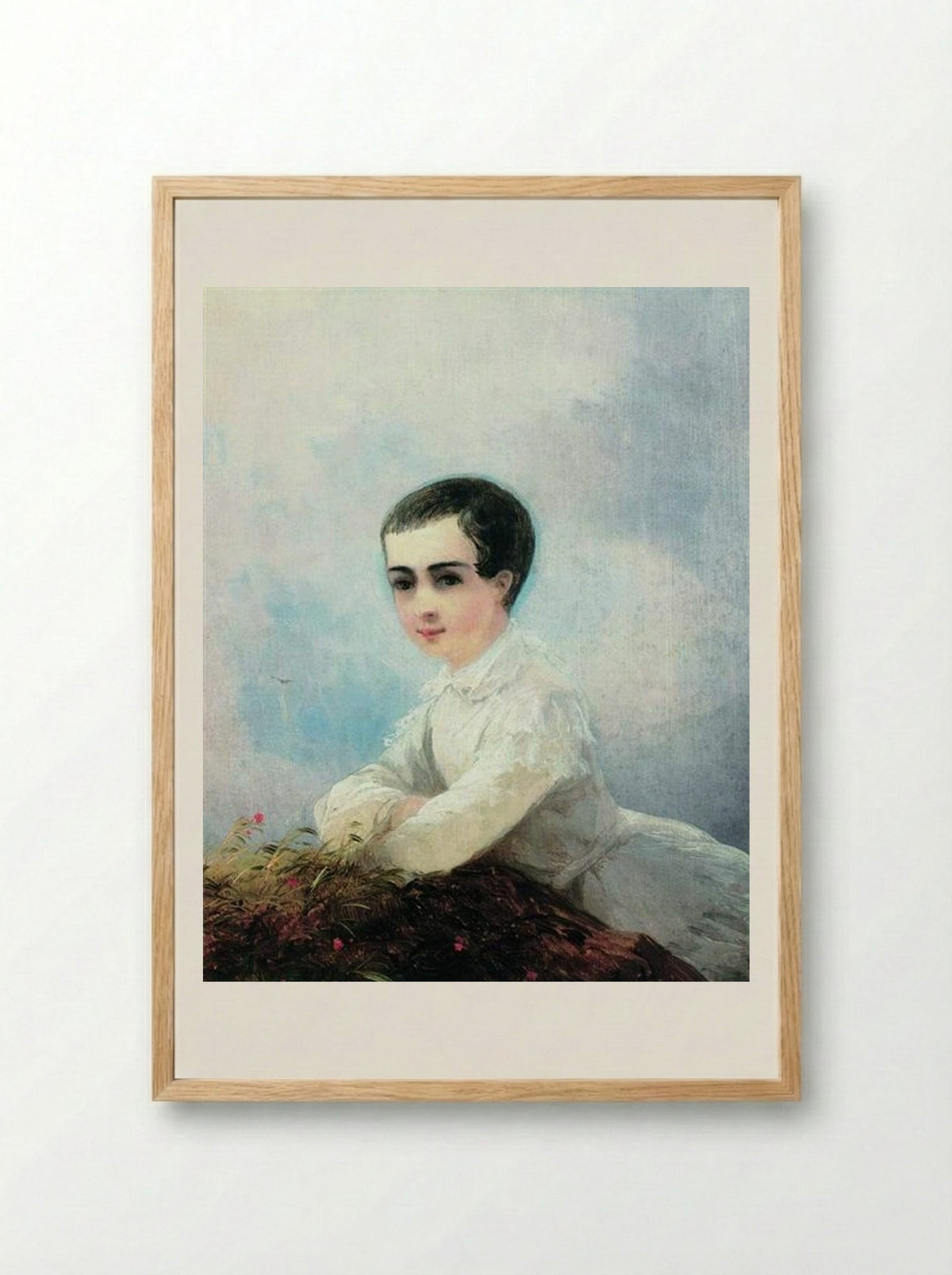 Portrait of I. Lazarev - Ivan Aivazovsky - Framed Print Wood