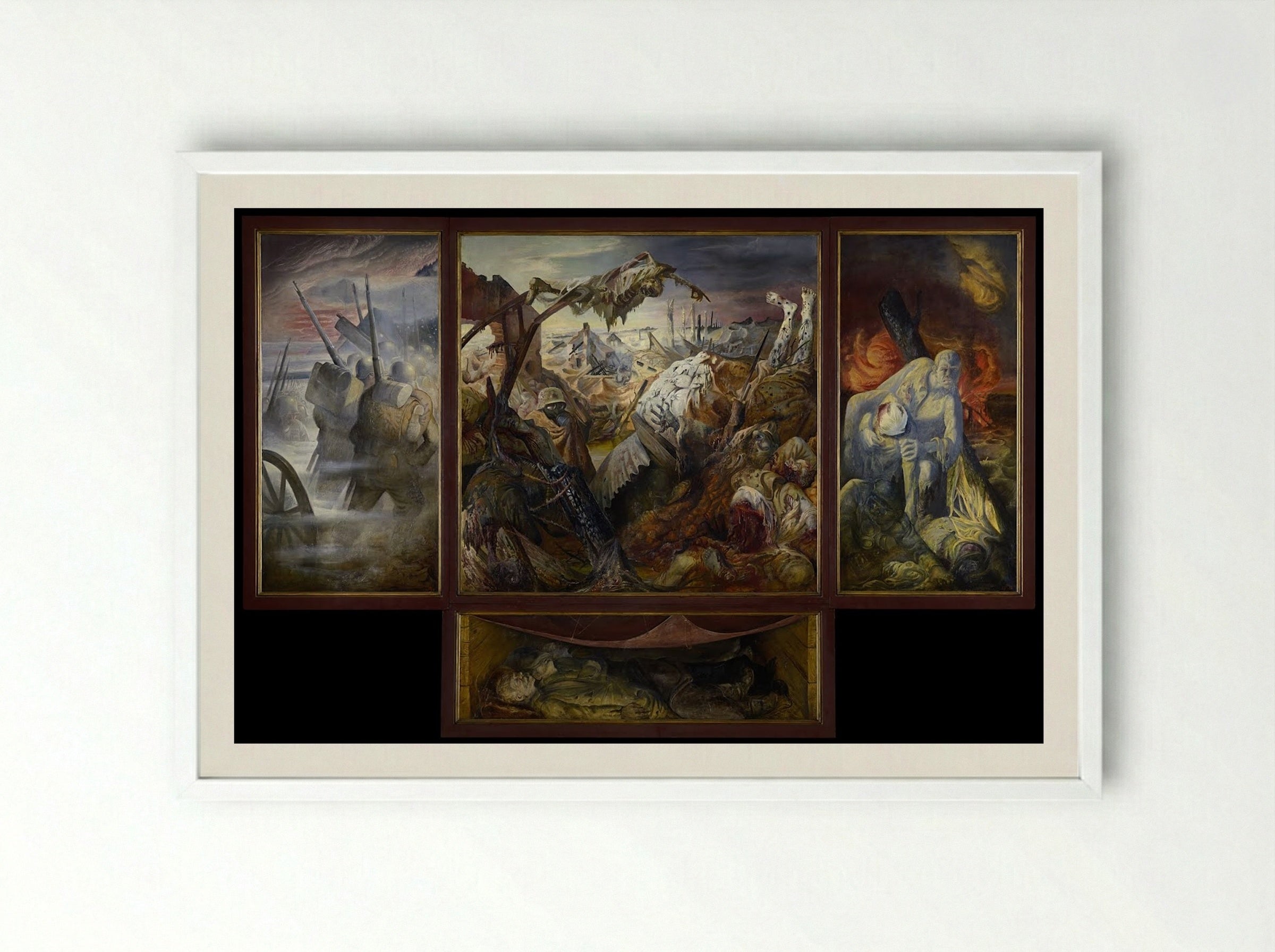 War (Der Krieg) - Otto Dix - Framed Print White