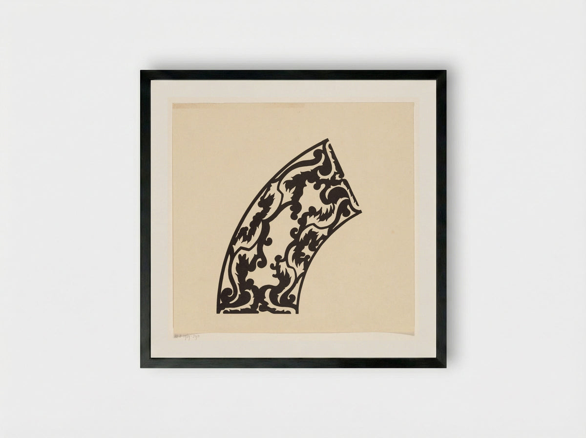 Siermotief - Carel Adolph Lion Cachet - Framed Print Black