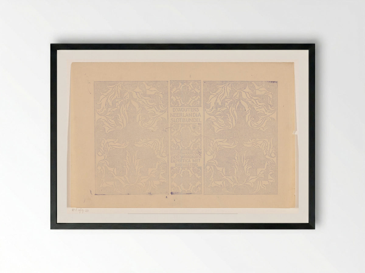 Omslagontwerp voor: D. Wouters, Neerlandia - Carel Adolph Lion Cachet - Framed Print Black