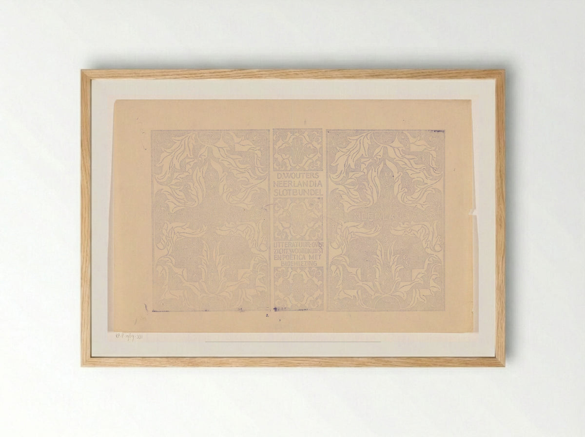 Omslagontwerp voor: D. Wouters, Neerlandia - Carel Adolph Lion Cachet - Framed Print Wood