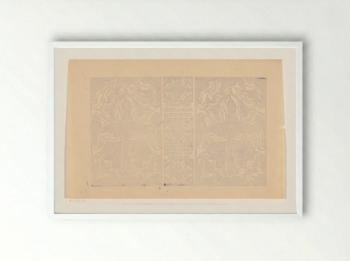 Omslagontwerp voor: D. Wouters, Neerlandia - Carel Adolph Lion Cachet - Framed Print White