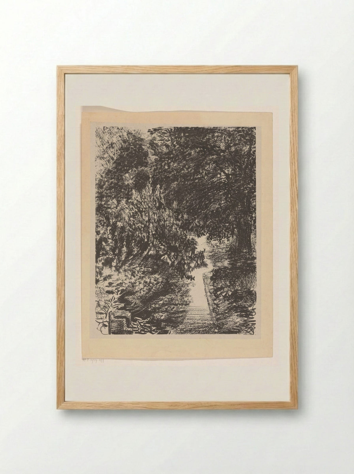 Tuinpad (Garden Path) - Carel Adolph Lion Cachet - Framed Print Wood