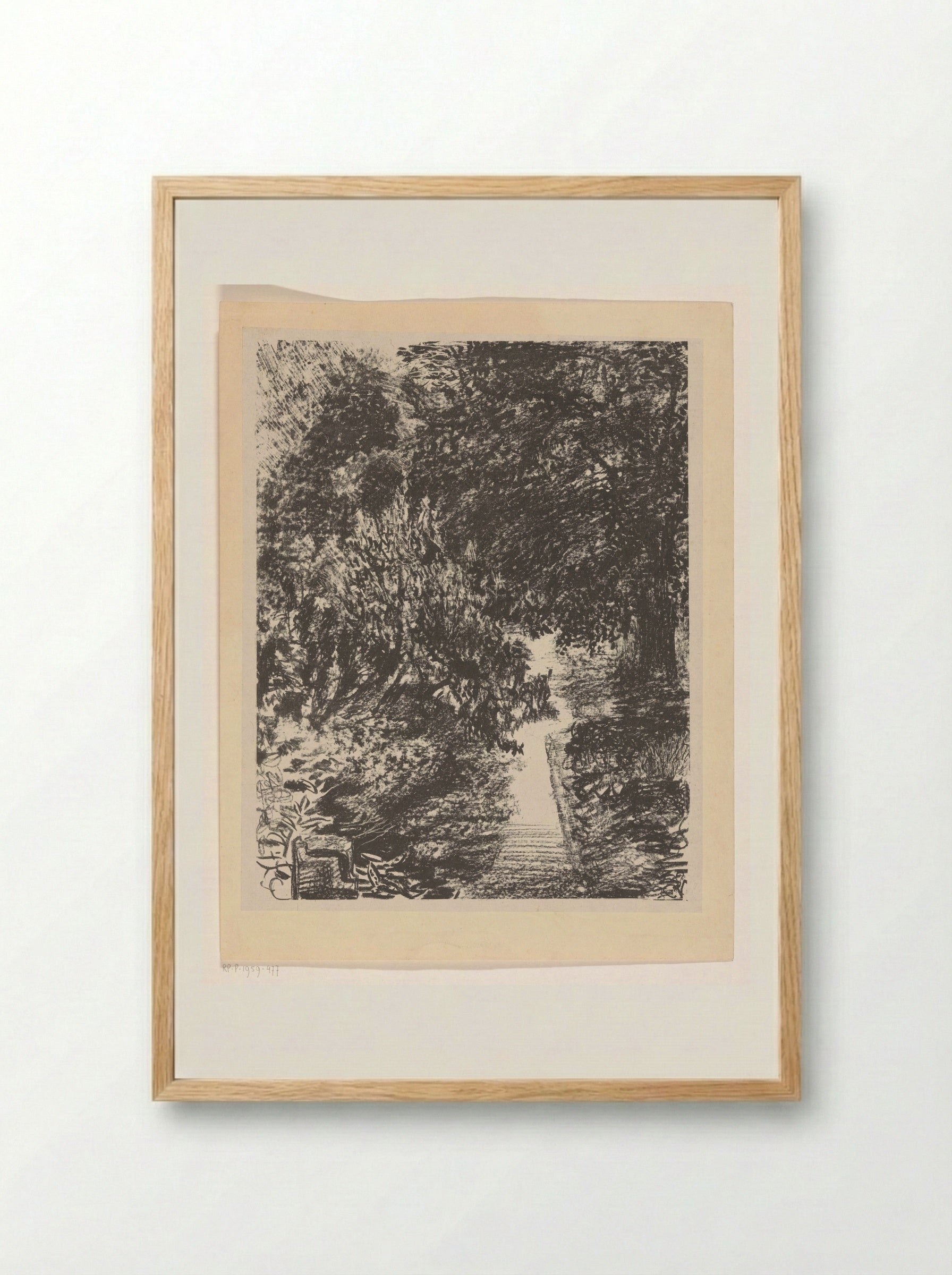 Tuinpad (Garden Path) - Carel Adolph Lion Cachet - Framed Print Wood