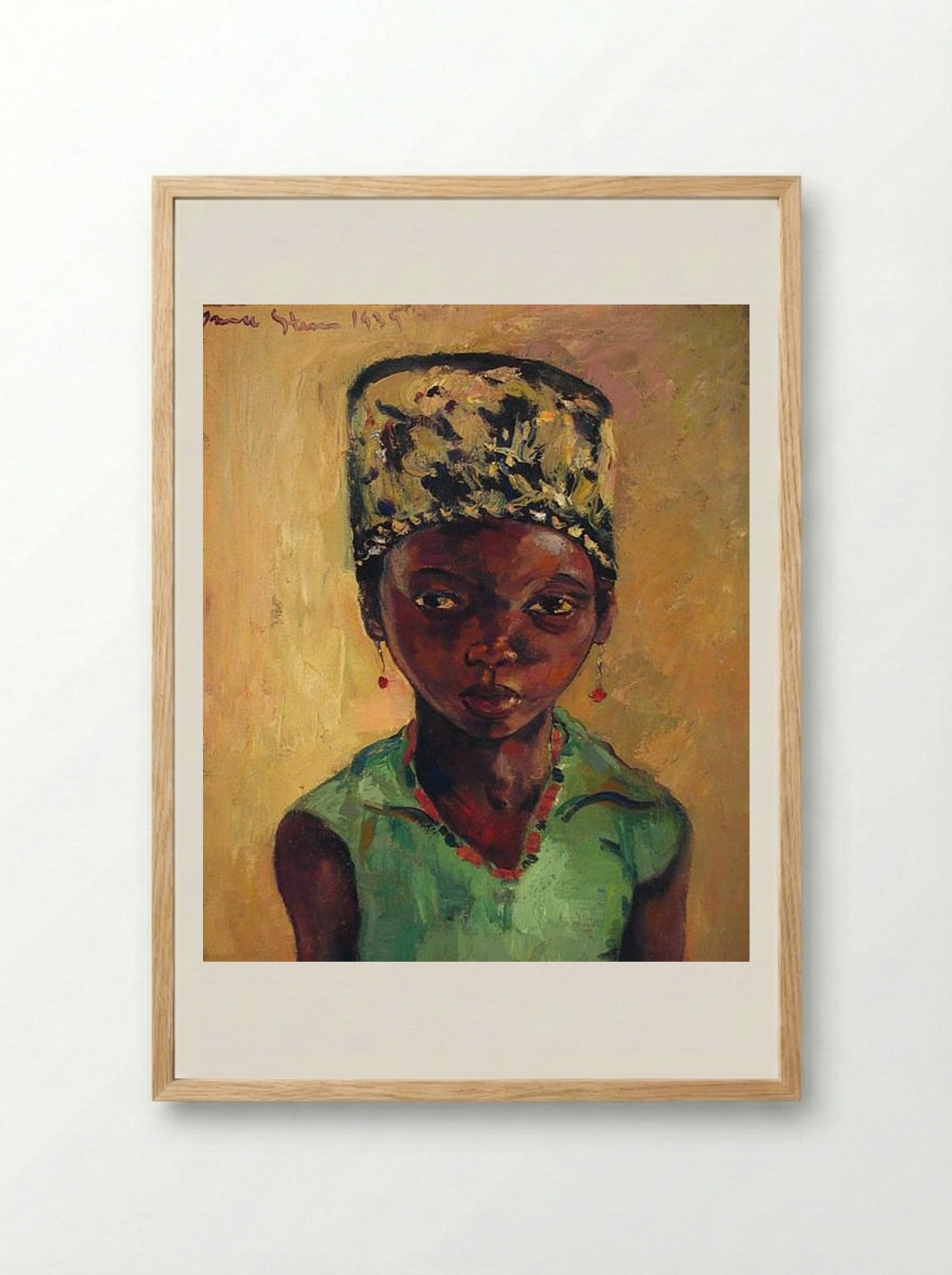 Portrait of a Young Girl - Irma Stern - Framed Print Wood