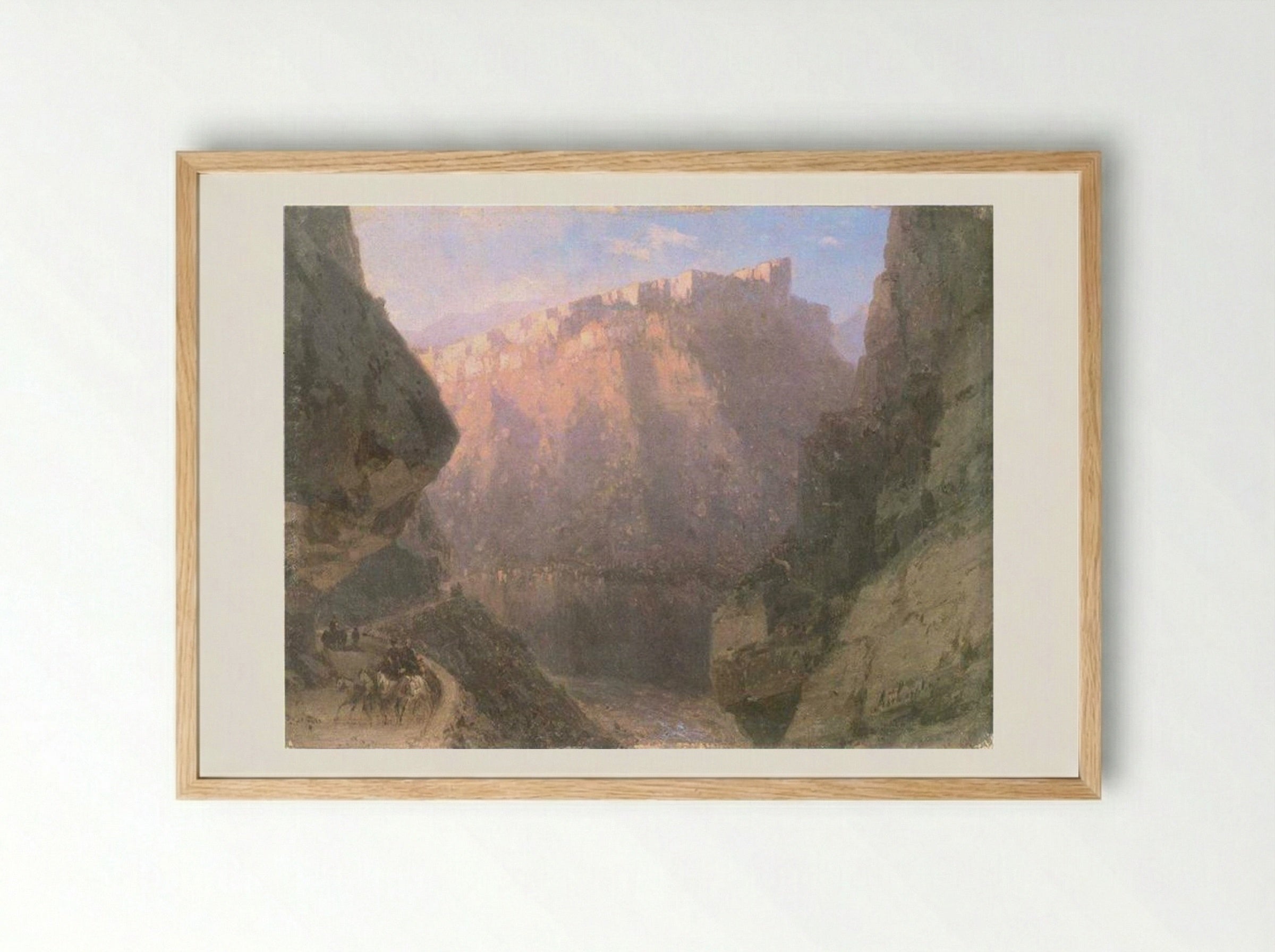 The Daryal Canyon - Ivan Aivazovsky - Framed Print Wood