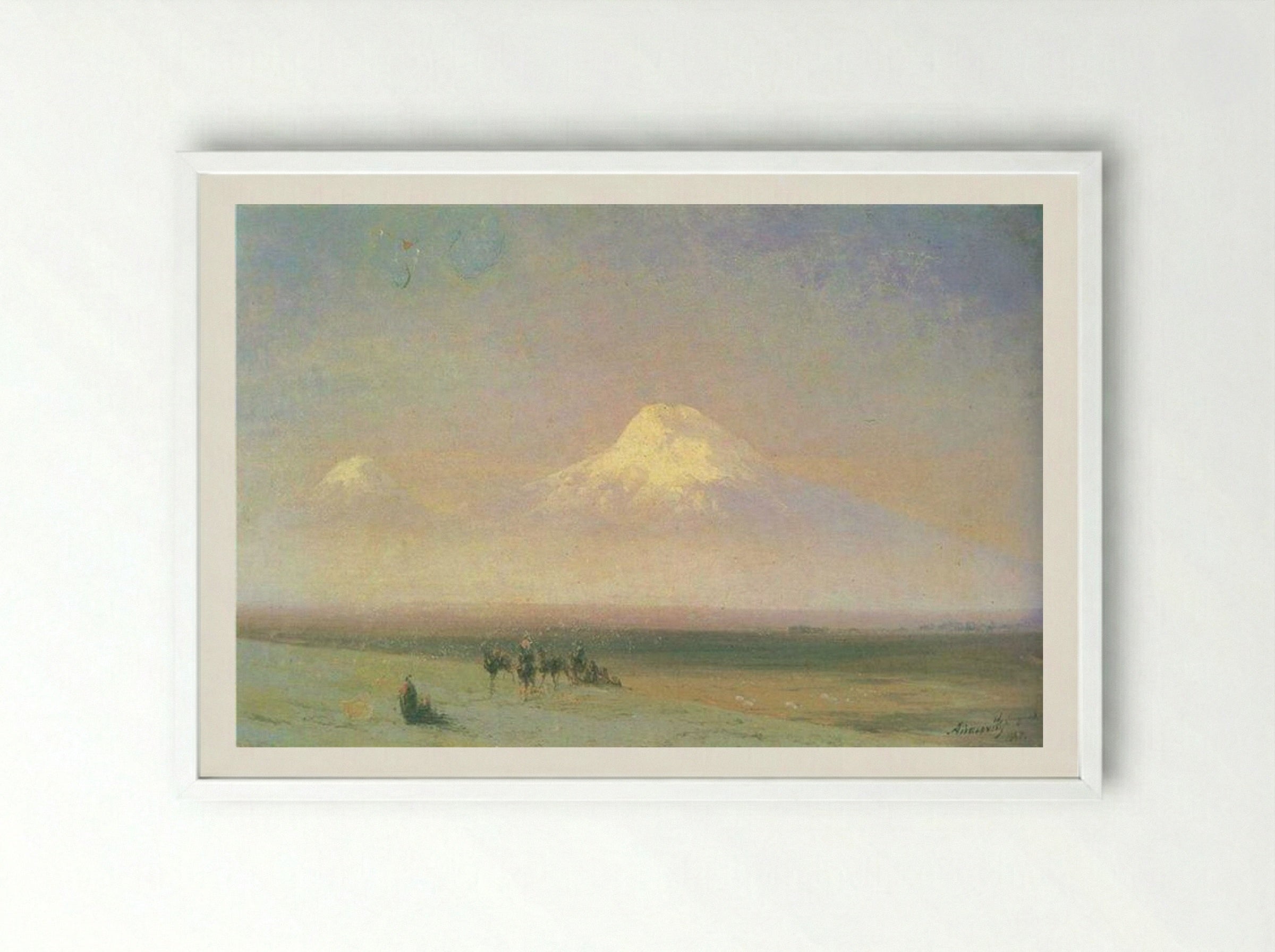 The Mountain Ararat - Ivan Aivazovsky - Framed Print White