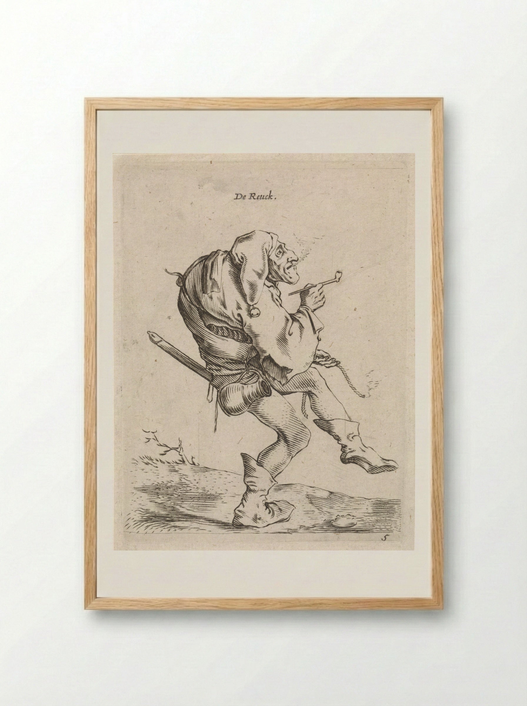 De Reuck (The Sense of Smell) - Cornelis Saftleven - Framed Print Wood