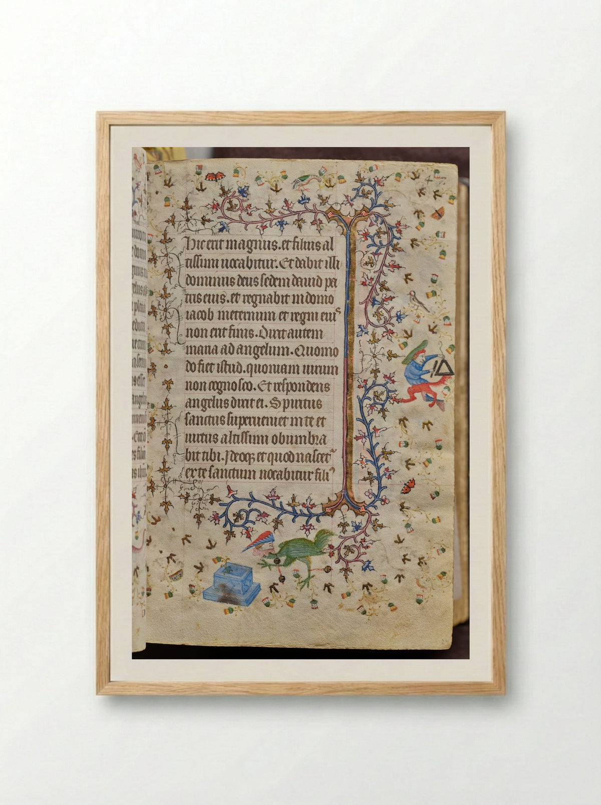 Christ Nailed to the Cross - Master of the Brussels Initials and Associates - Framed Print Wood