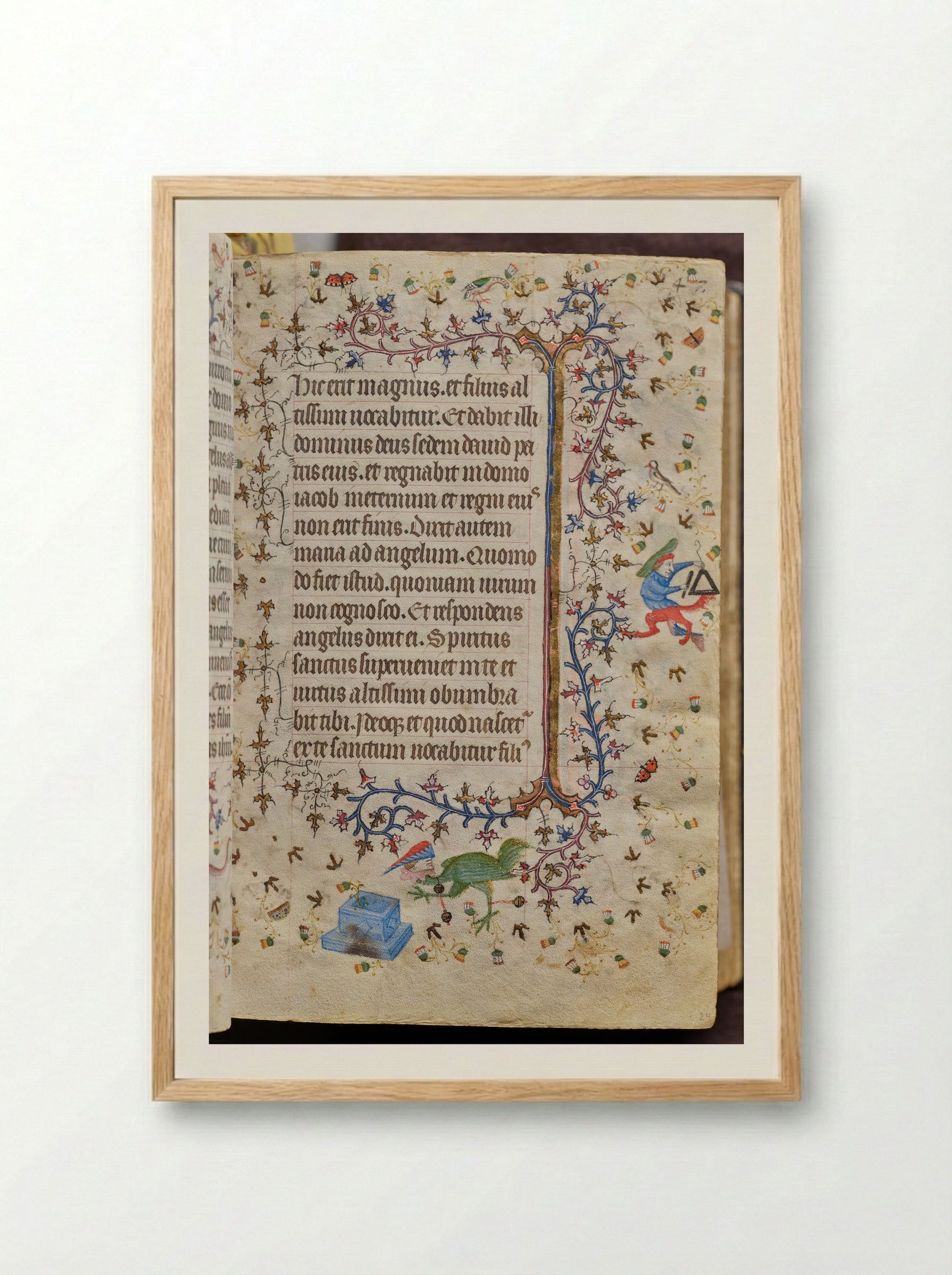 Christ Nailed to the Cross - Master of the Brussels Initials and Associates - Framed Print Wood
