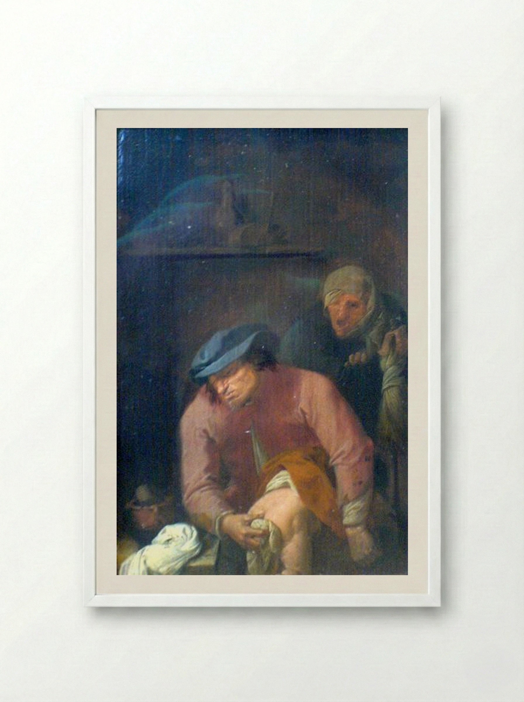 The Operation - Adriaen Brouwer - Framed Print White