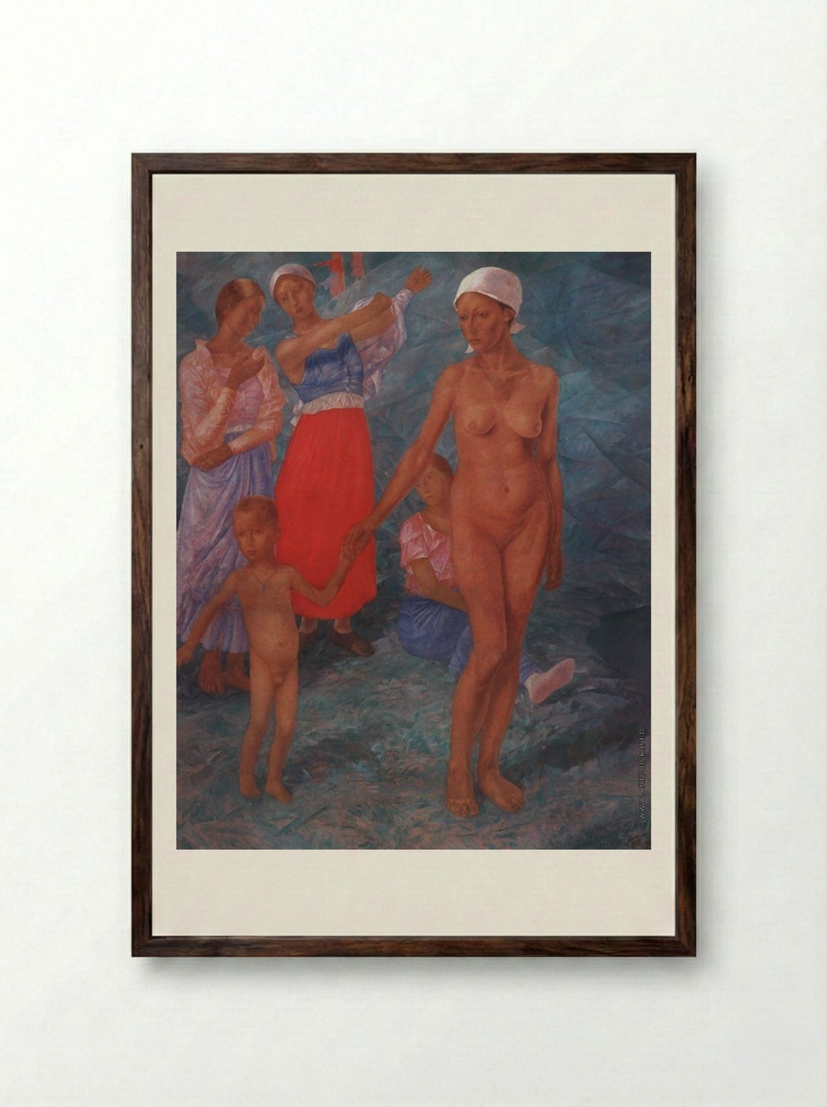 Morning - Kuzma Petrov-Vodkin - Framed Print Dark Wood
