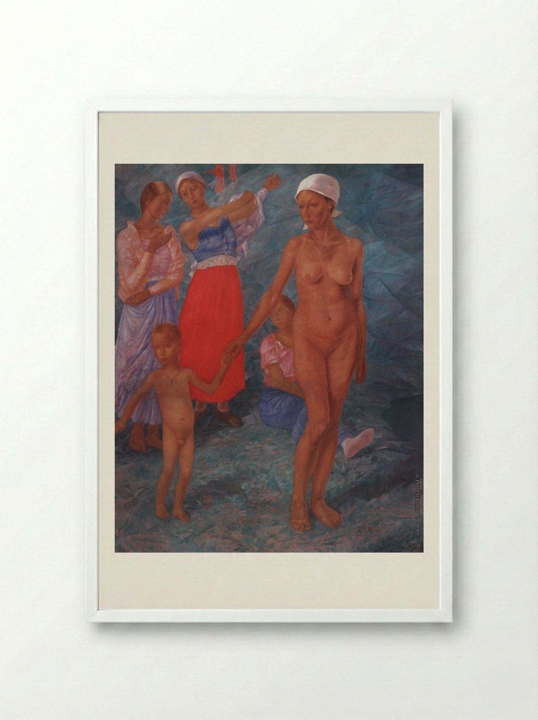 Morning - Kuzma Petrov-Vodkin - Framed Print White
