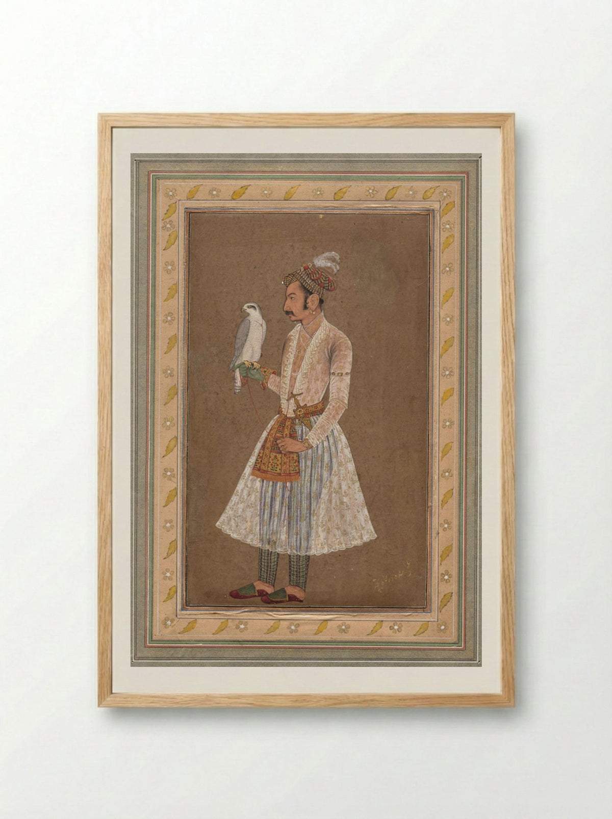 Portrait of Raja Jagat Singh of Nurpur - Bichitr - Framed Print Wood
