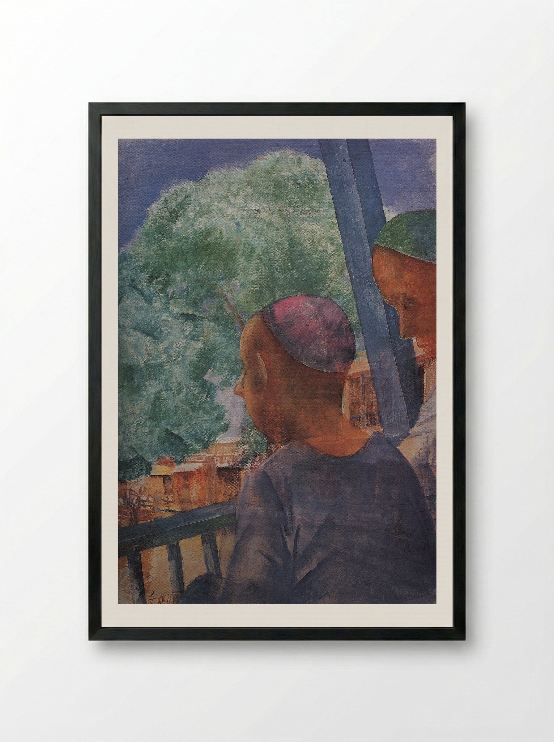 Samarkand - Kuzma Petrov-Vodkin - Framed Print Black