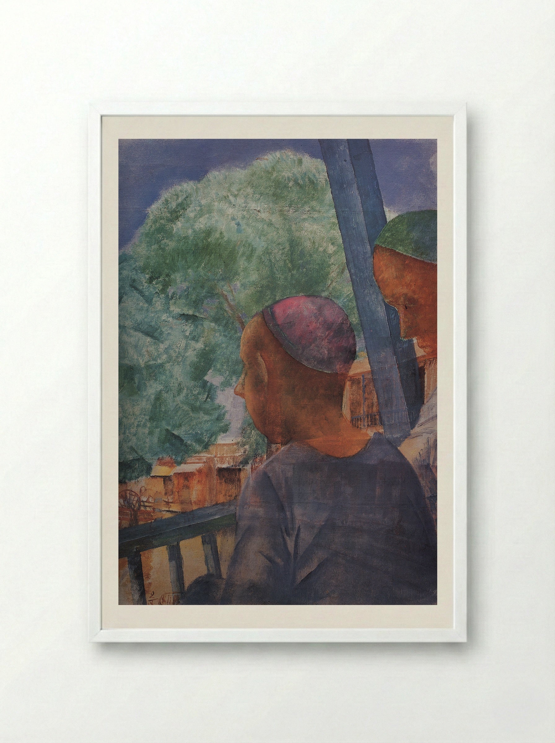 Samarkand - Kuzma Petrov-Vodkin - Framed Print White