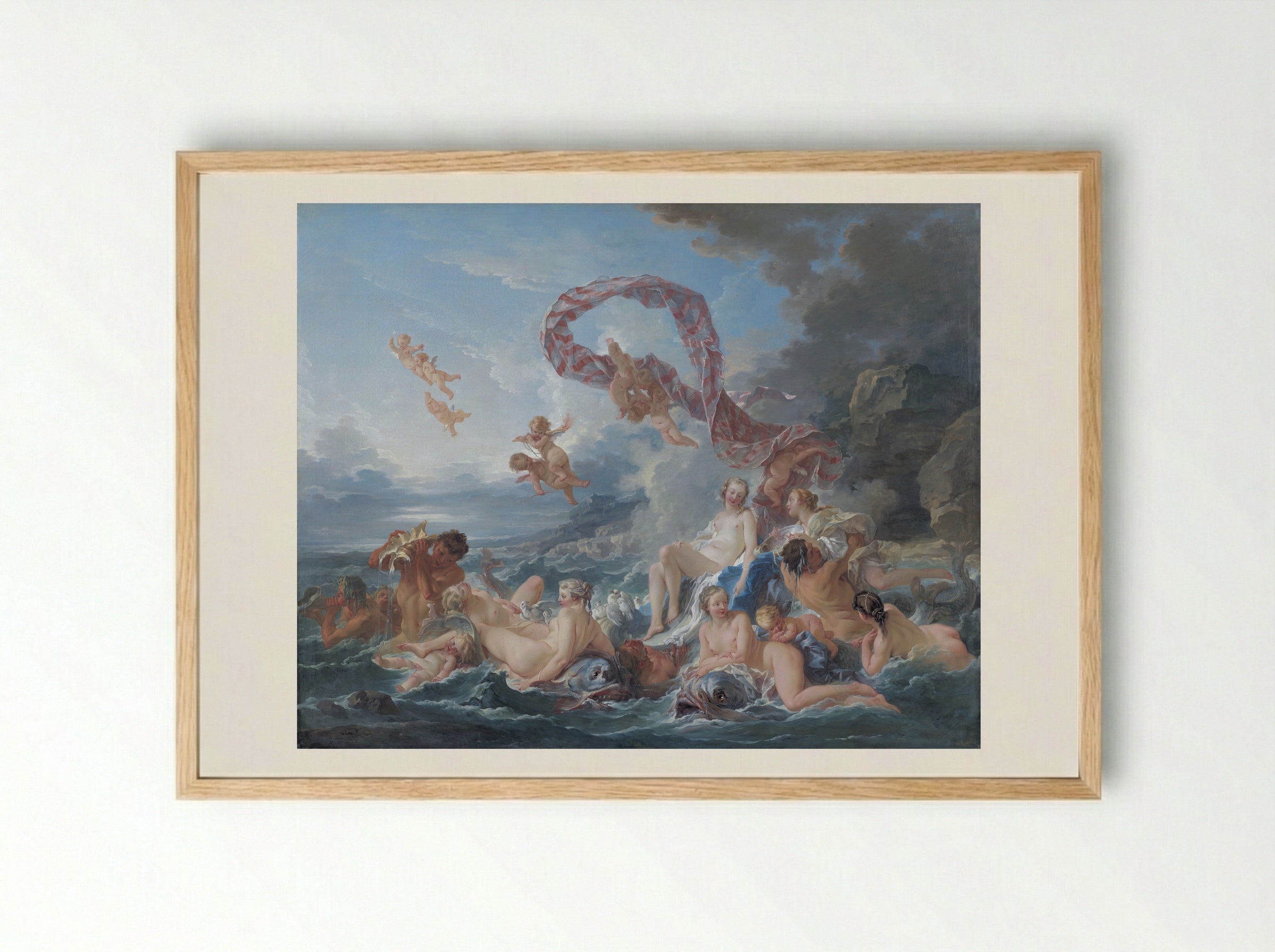 The Birth and Triumph of Venus - François Boucher - Framed Print Wood