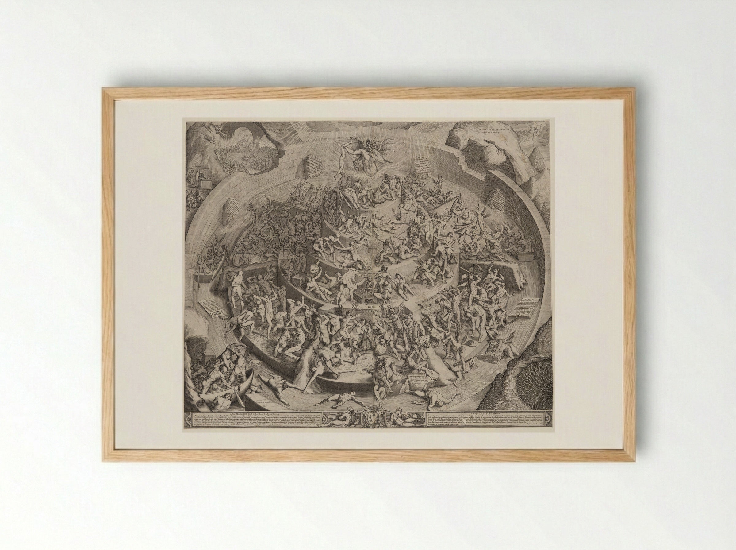 The Inferno According to Dante - Jacques Callot - Framed Print Wood