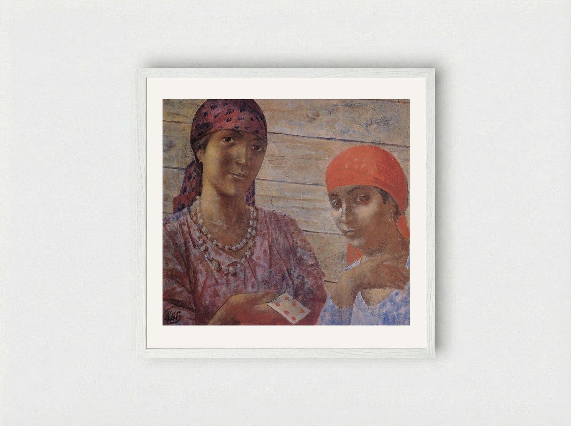 Gypsy - Kuzma Petrov-Vodkin - Framed Print White