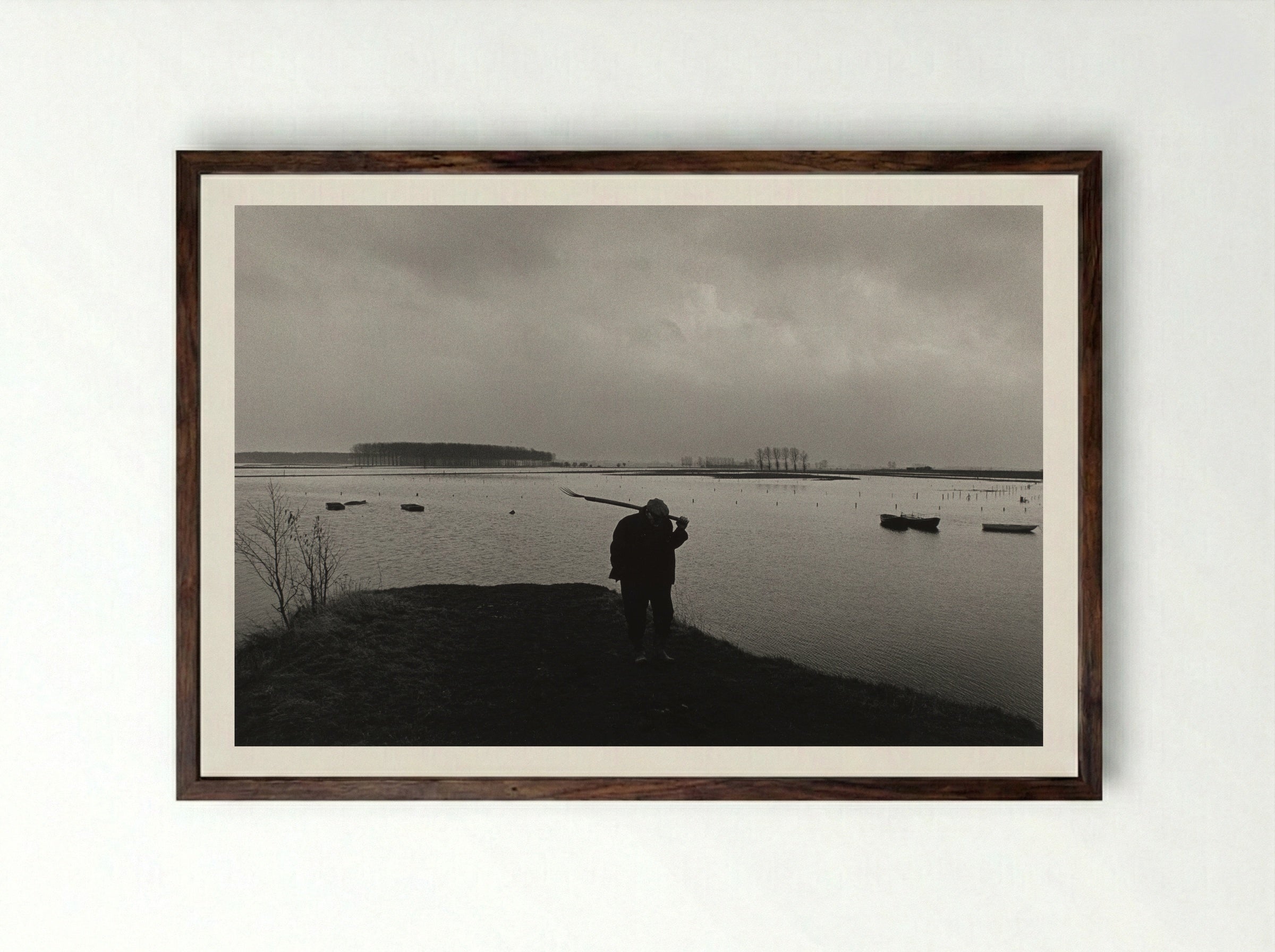 Limburg, 1976 - Willem Diepraam - Framed Print Dark Wood