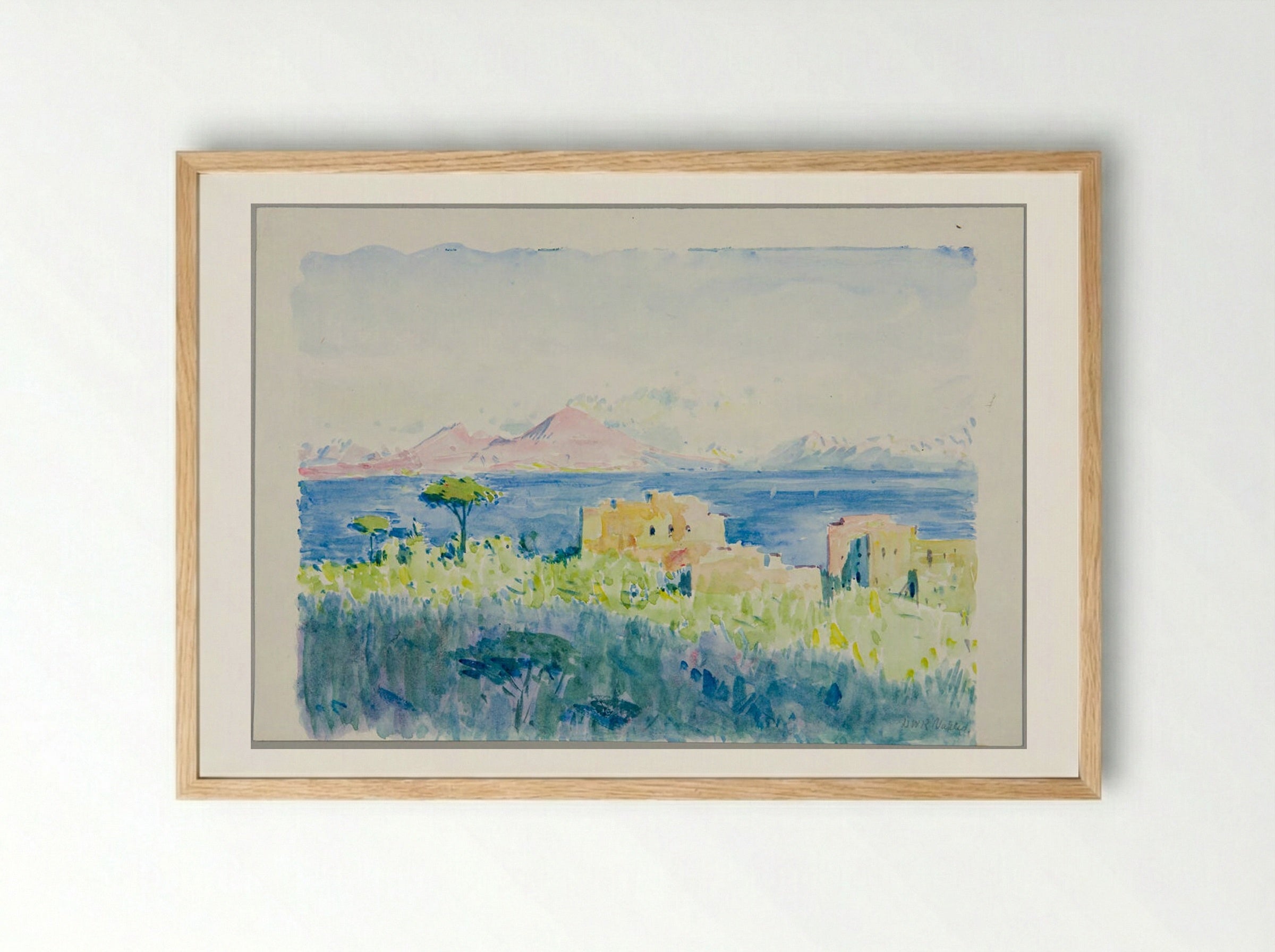 Landscape, Naples, Italy - Denman Waldo Ross - Framed Print Wood