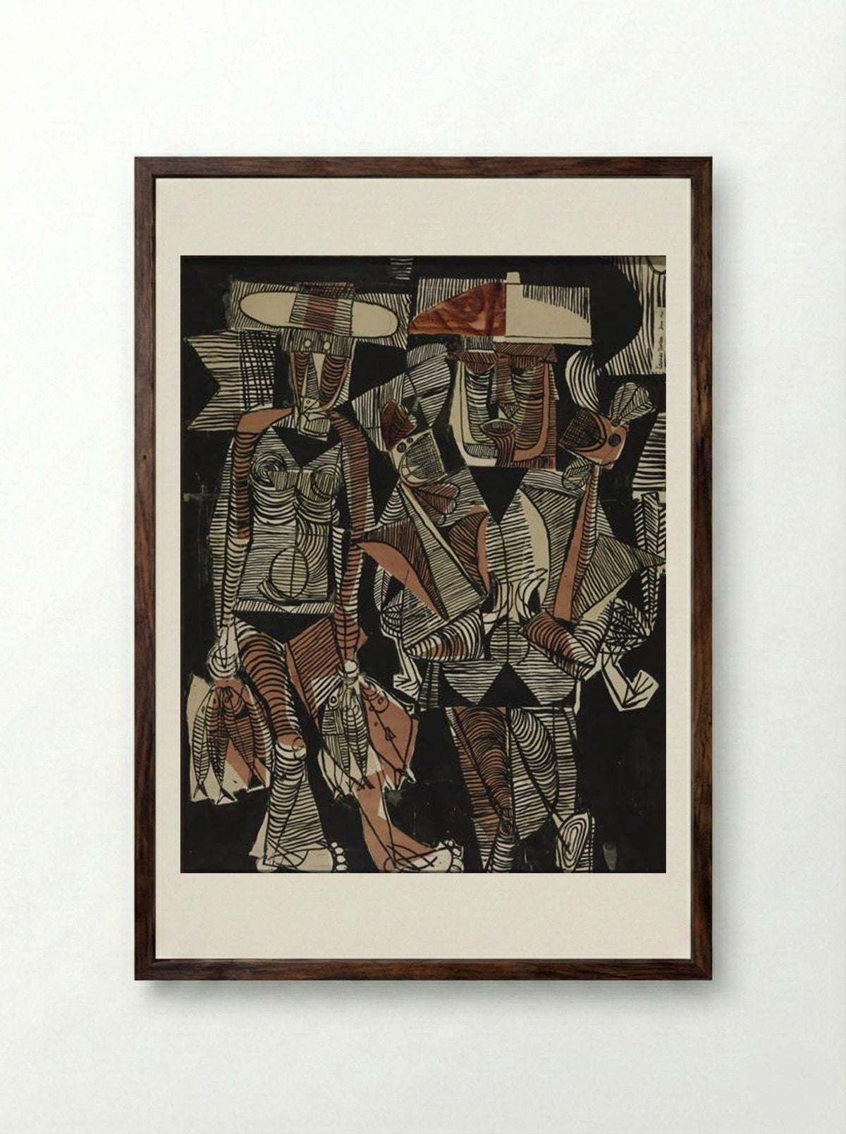 Fisherman and Wife - Eduardo Paolozzi - Framed Print Dark Wood