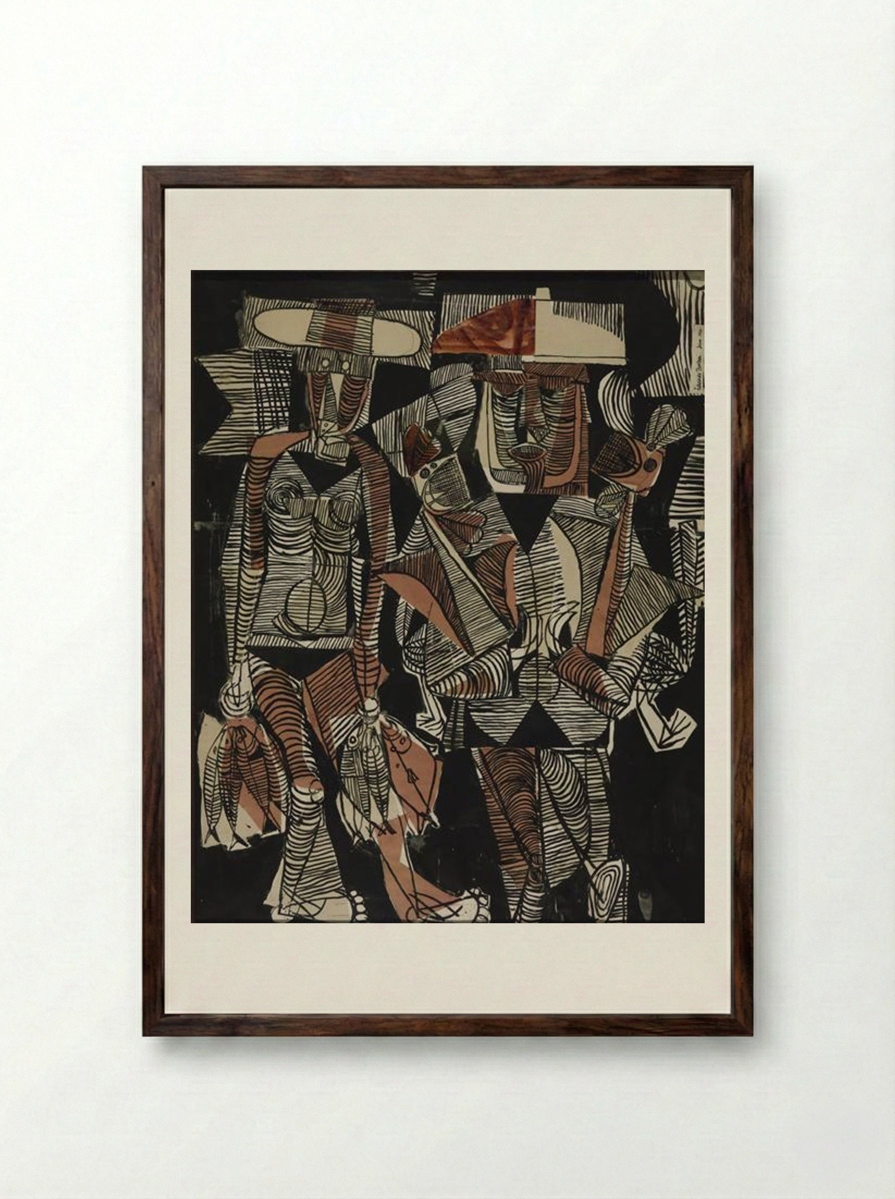 Fisherman and Wife - Eduardo Paolozzi - Framed Print Dark Wood