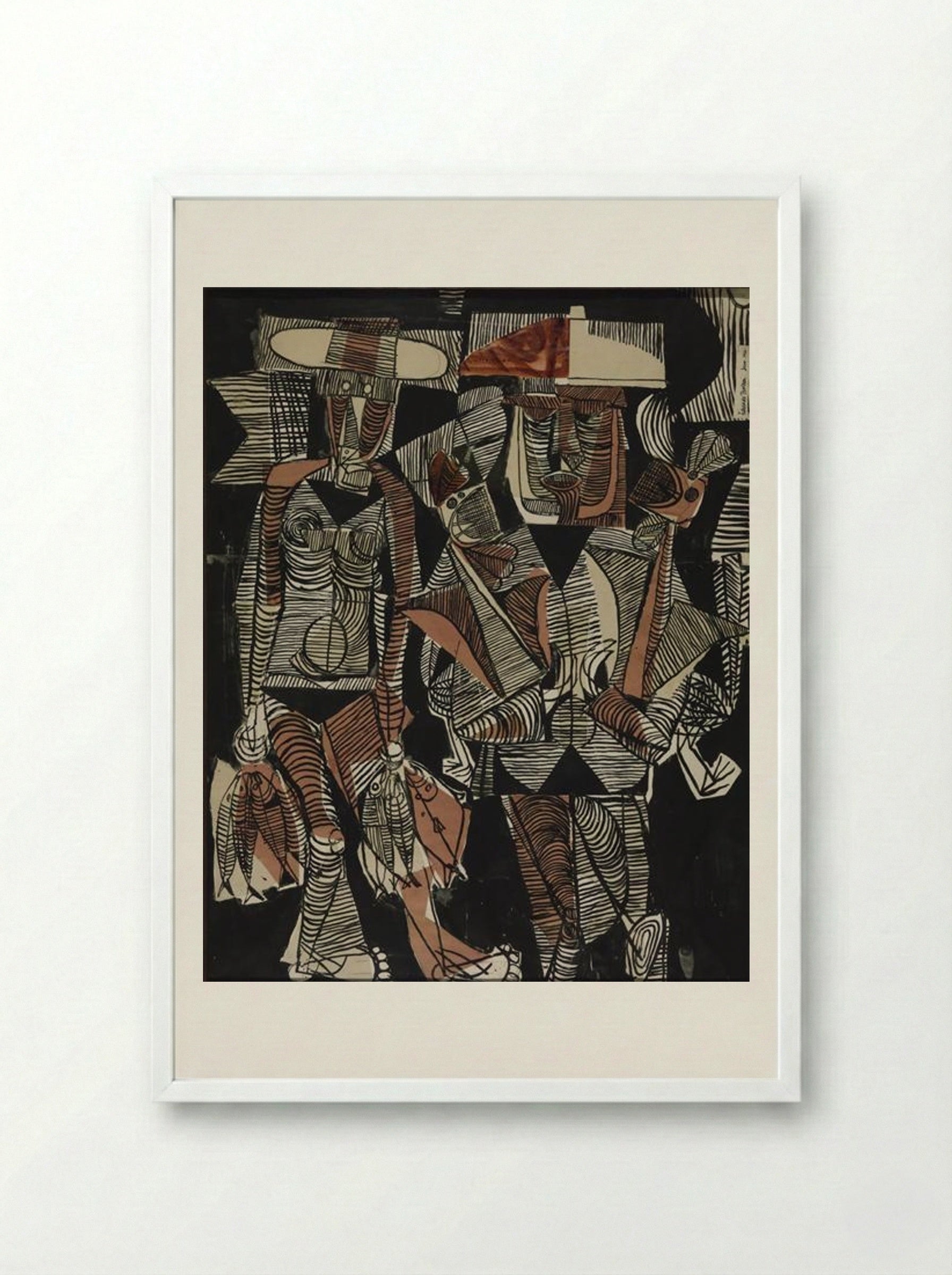 Fisherman and Wife - Eduardo Paolozzi - Framed Print White