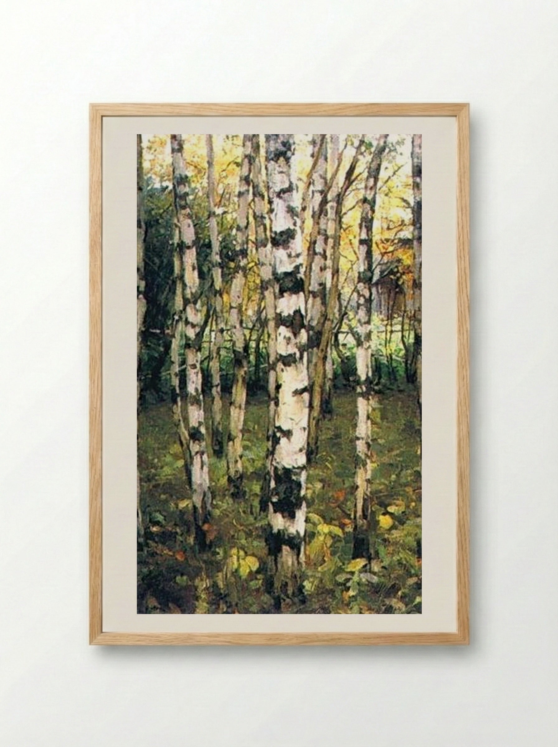 Birches. Petrovskoye - Konstantin Yuon - Framed Print Wood