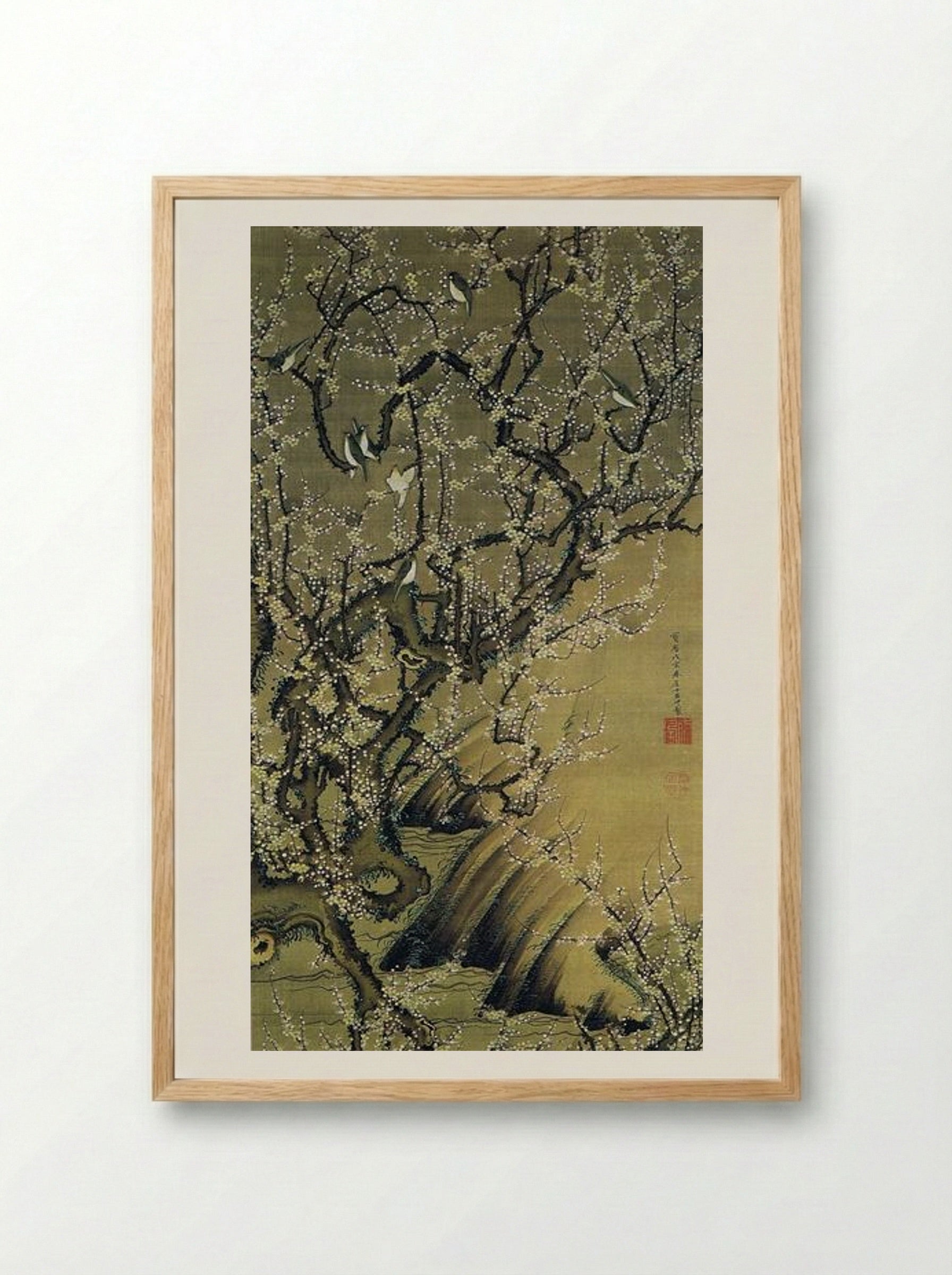 Baika shokinzu - Ito Jakuchu - Framed Print Wood