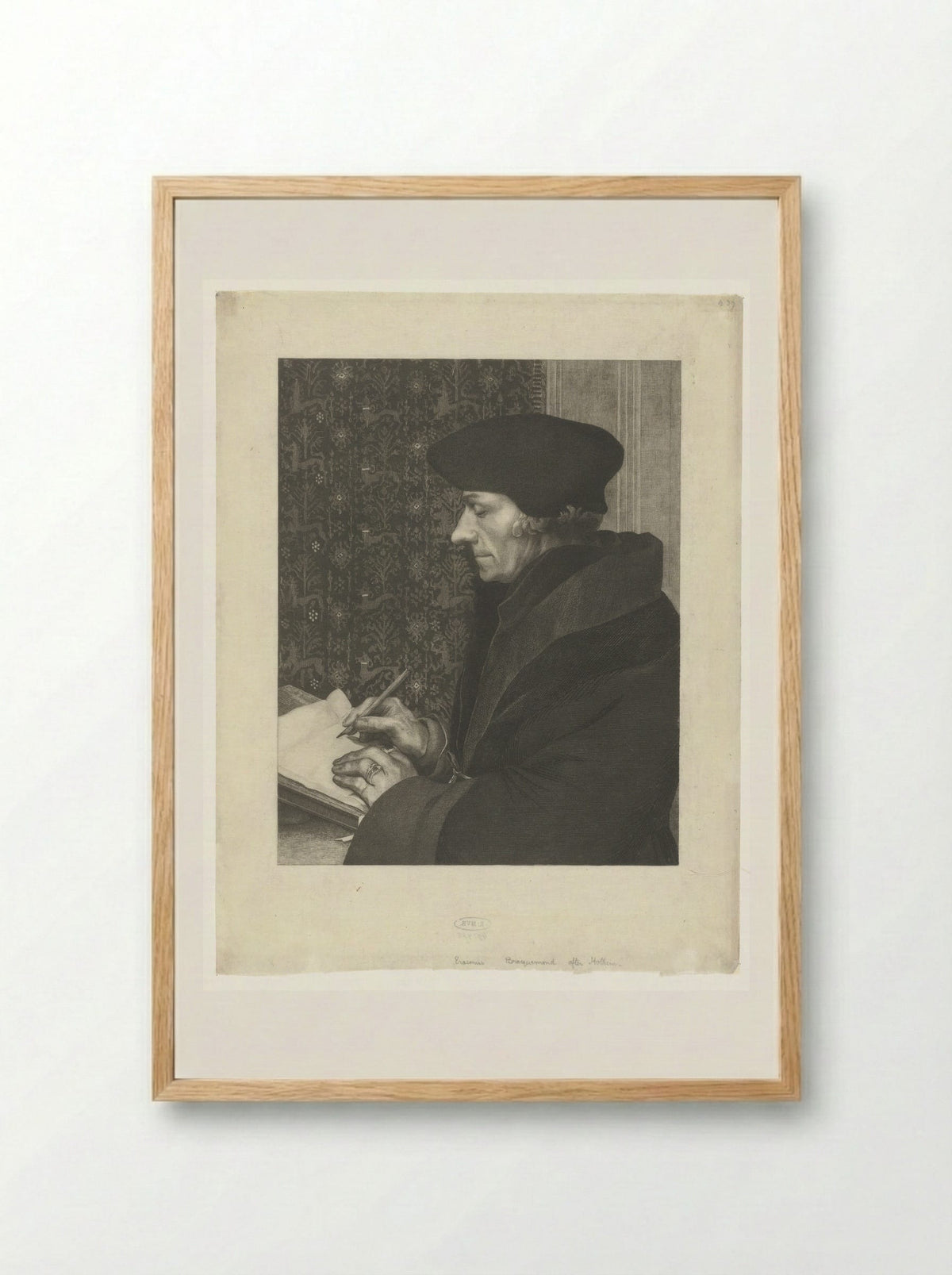 Portret van Desiderius Erasmus - Félix Bracquemond - Framed Print Wood