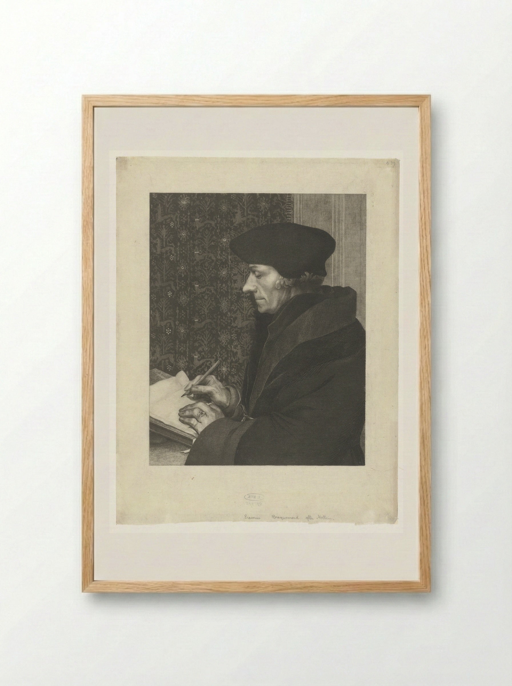 Portret van Desiderius Erasmus - Félix Bracquemond - Framed Print Wood